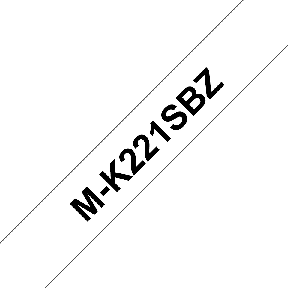 Brother M-K221SBZ label-making tape Black on