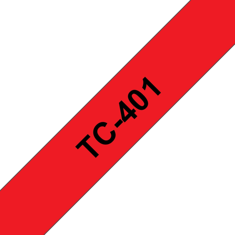 PTOUCH 12MM RED BLACK TC401 TC-401
