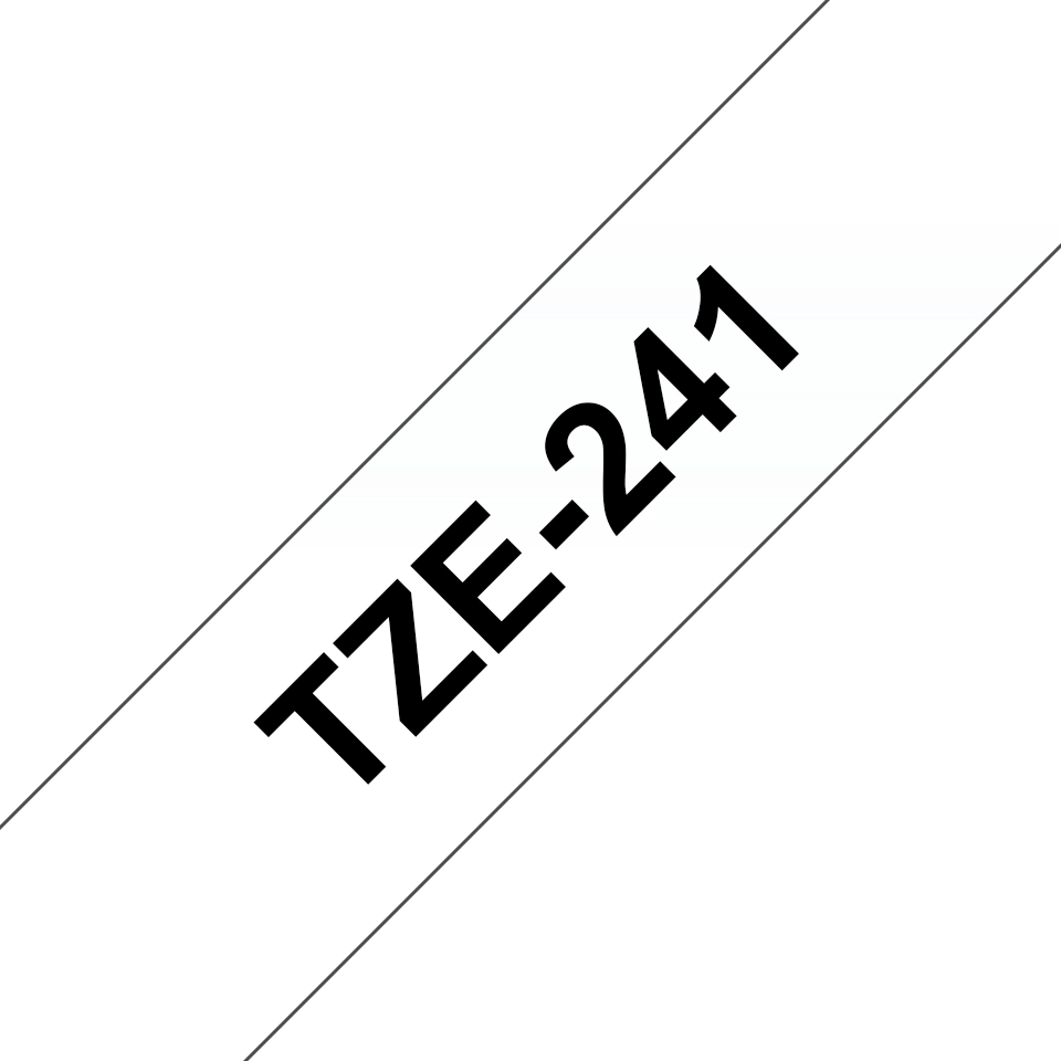 Brother TZE-241 label-making tape Black on