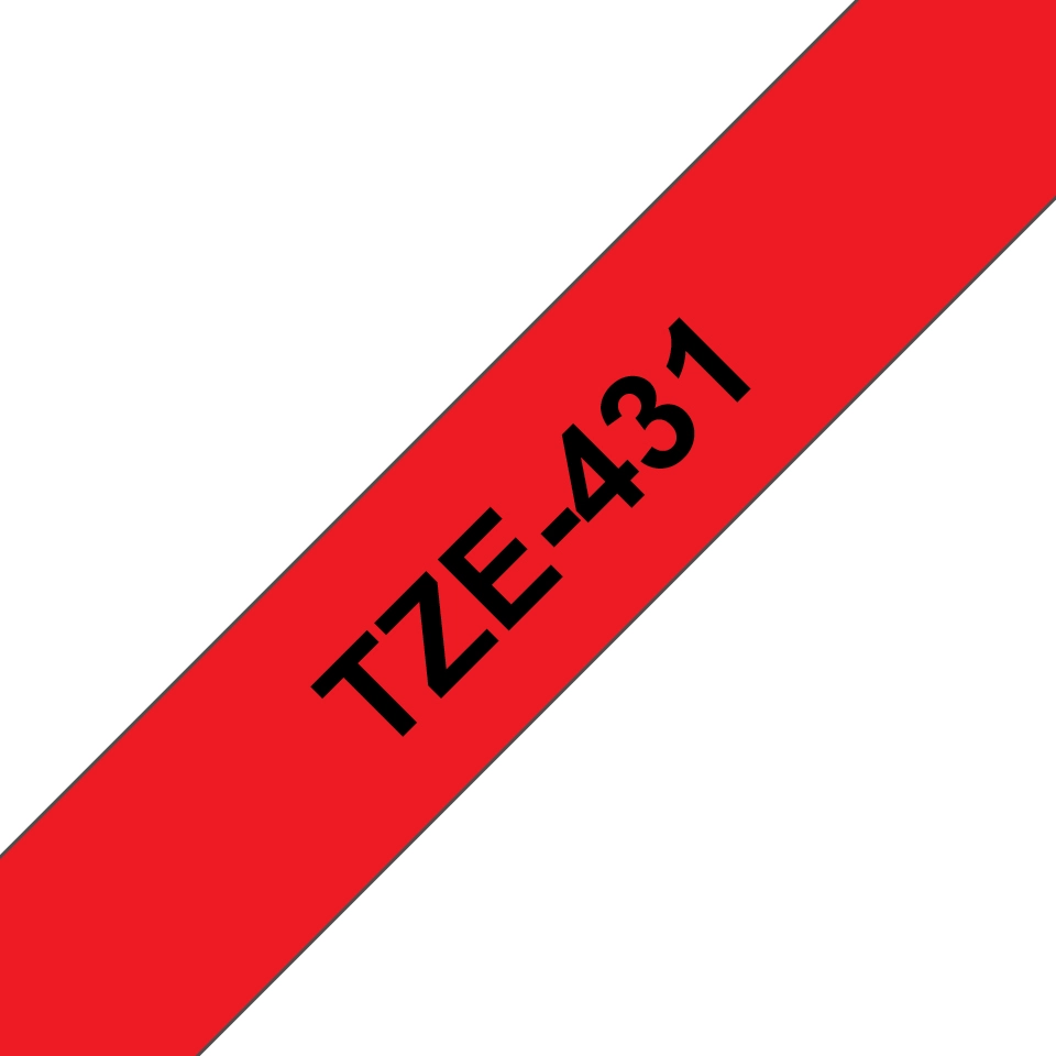 Brother TZE-431 label-making tape Black on