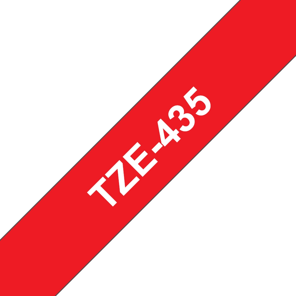 Brother TZE-435 label-making tape White on