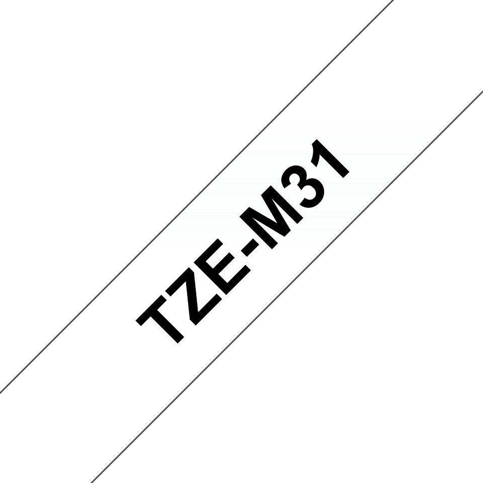 Brother TZE-M31 label-making tape Black on