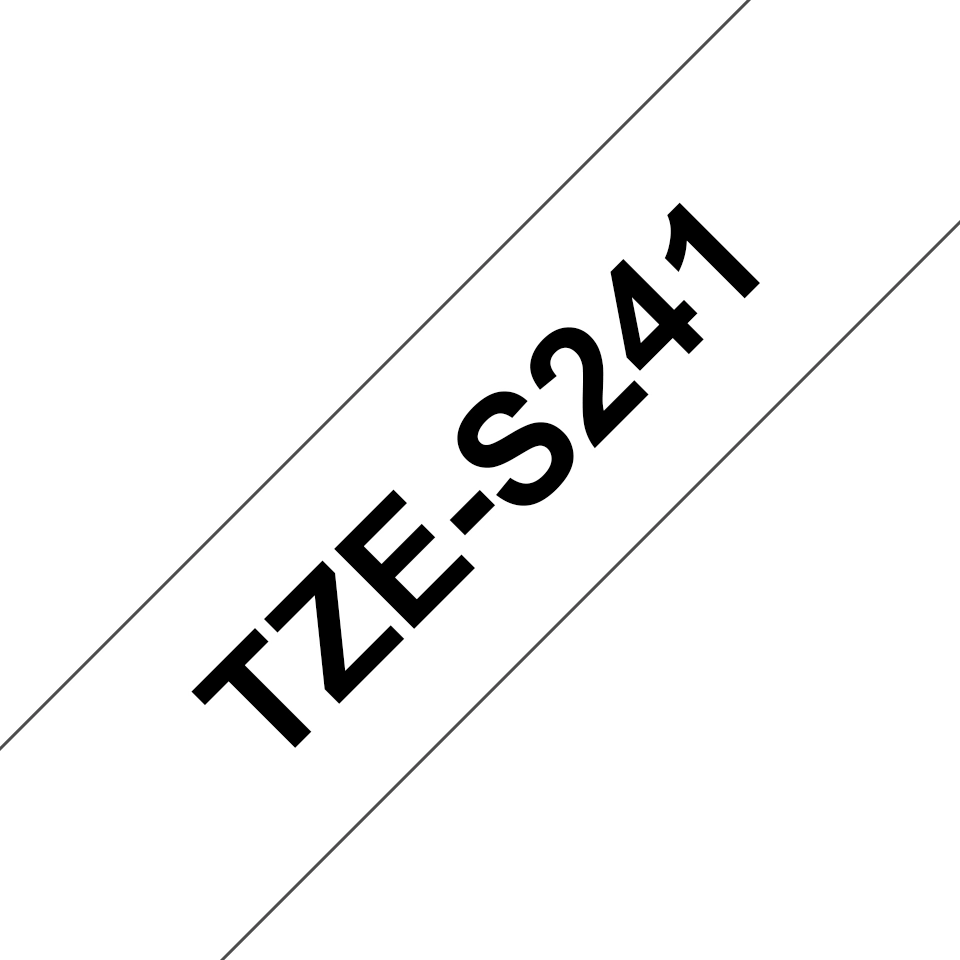 Brother TZE-S241 label-making tape Black on