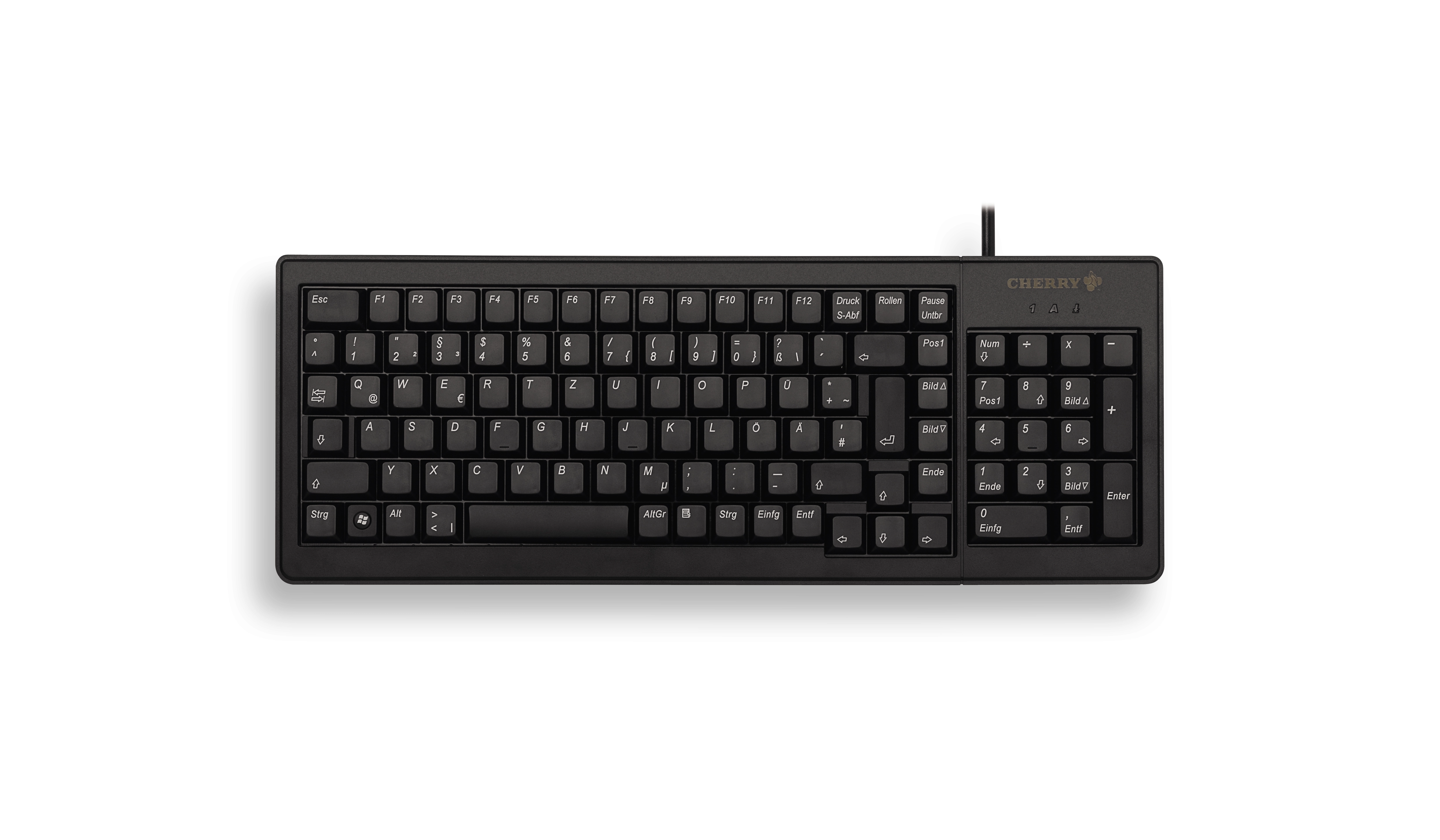 CHERRY XS Complete G84-5200 tastatūra Birojs USB QWERTY Amerikāņu angļu valoda Melns