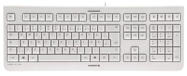 CHERRY KC 1000 tastatūra Mājas USB Swiss Pelēks