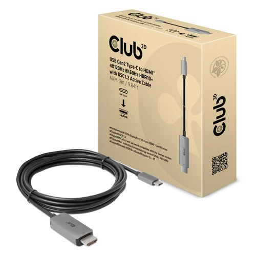 CLUB3D USB Gen2 Type-C to HDMI
