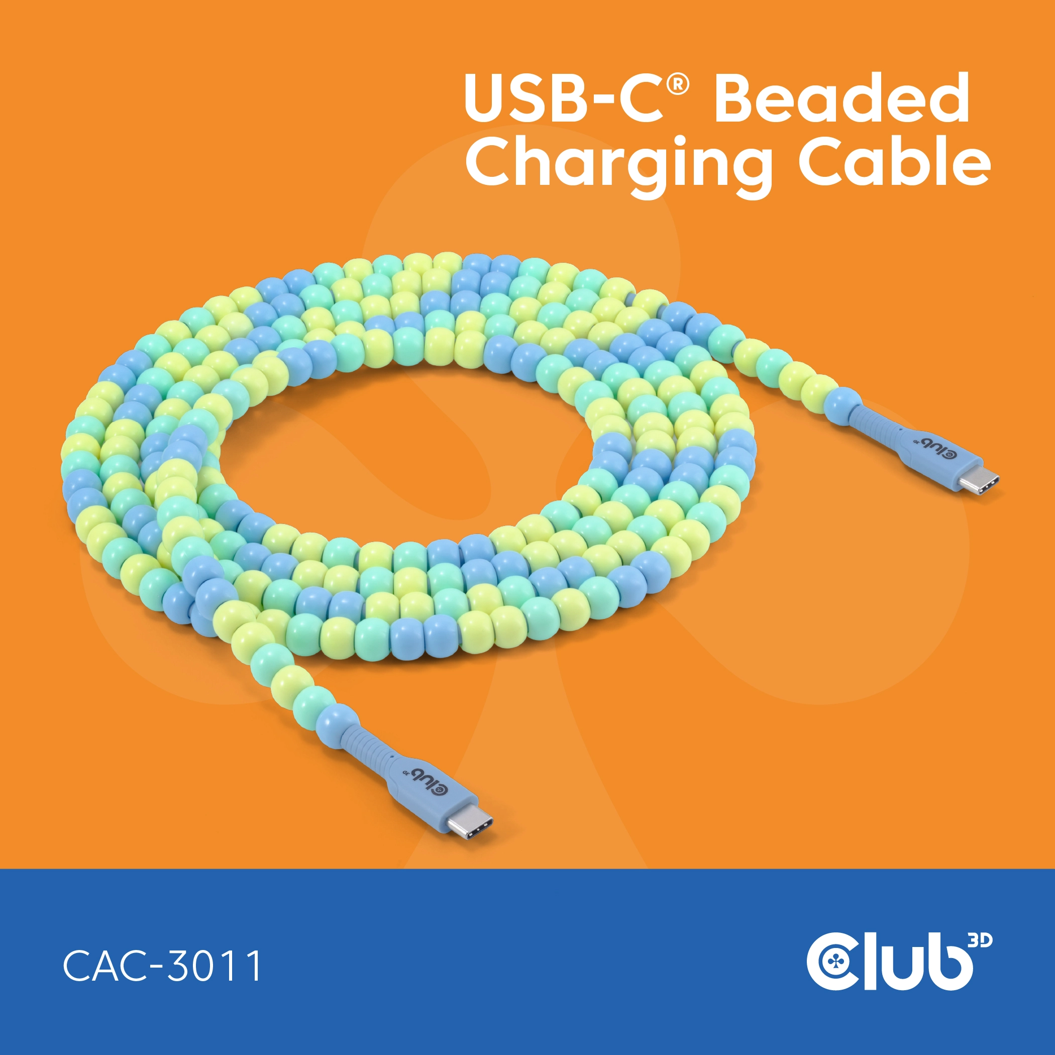 Club3D Lifestyle USB-C pearl cable PD60W