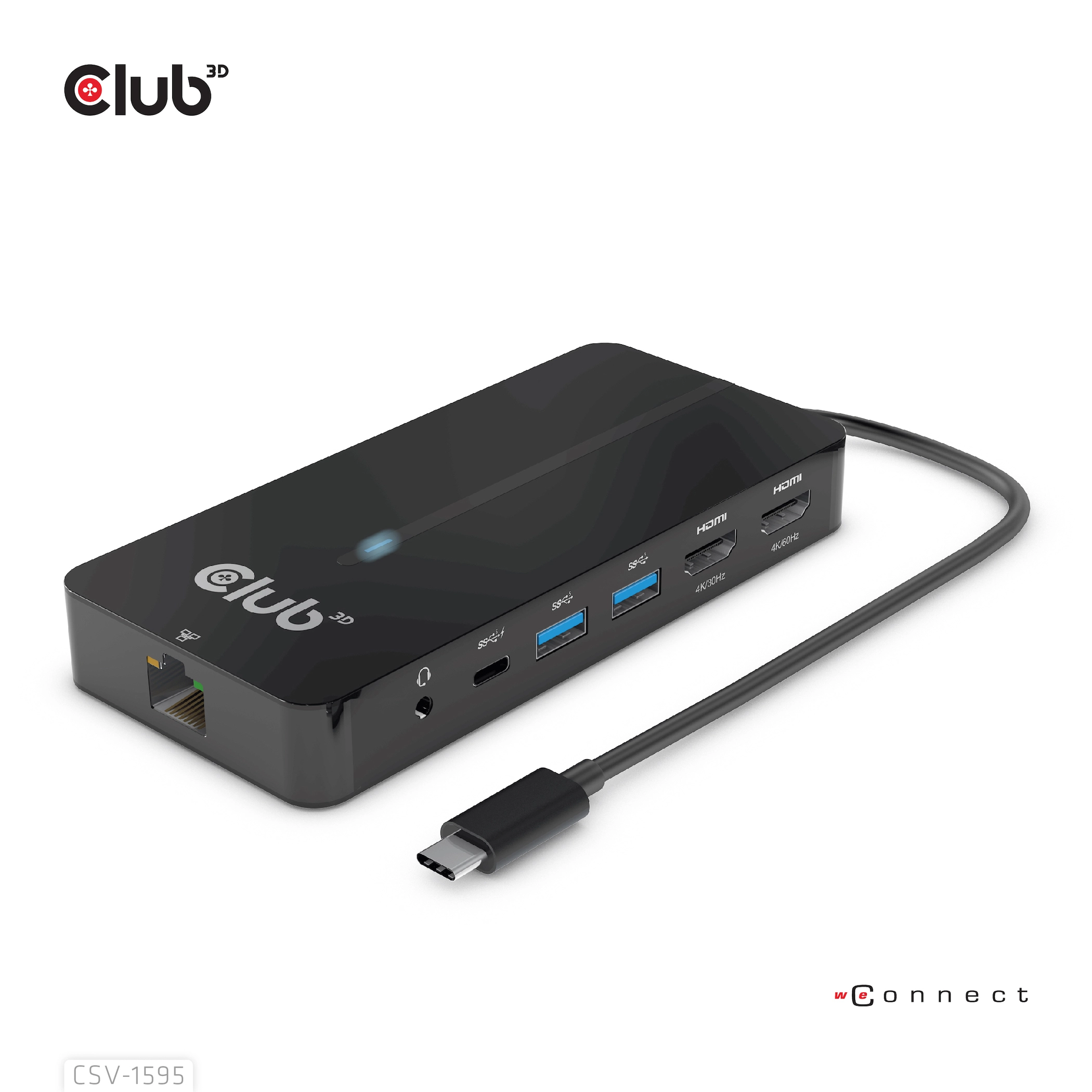 CLUB3D Type-C 7-in-1 hub with 2x