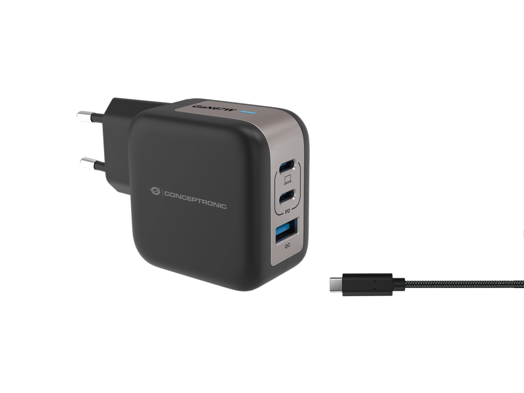 Conceptronic charger CONCEPTRONIC Ladegerät 3Port 67W