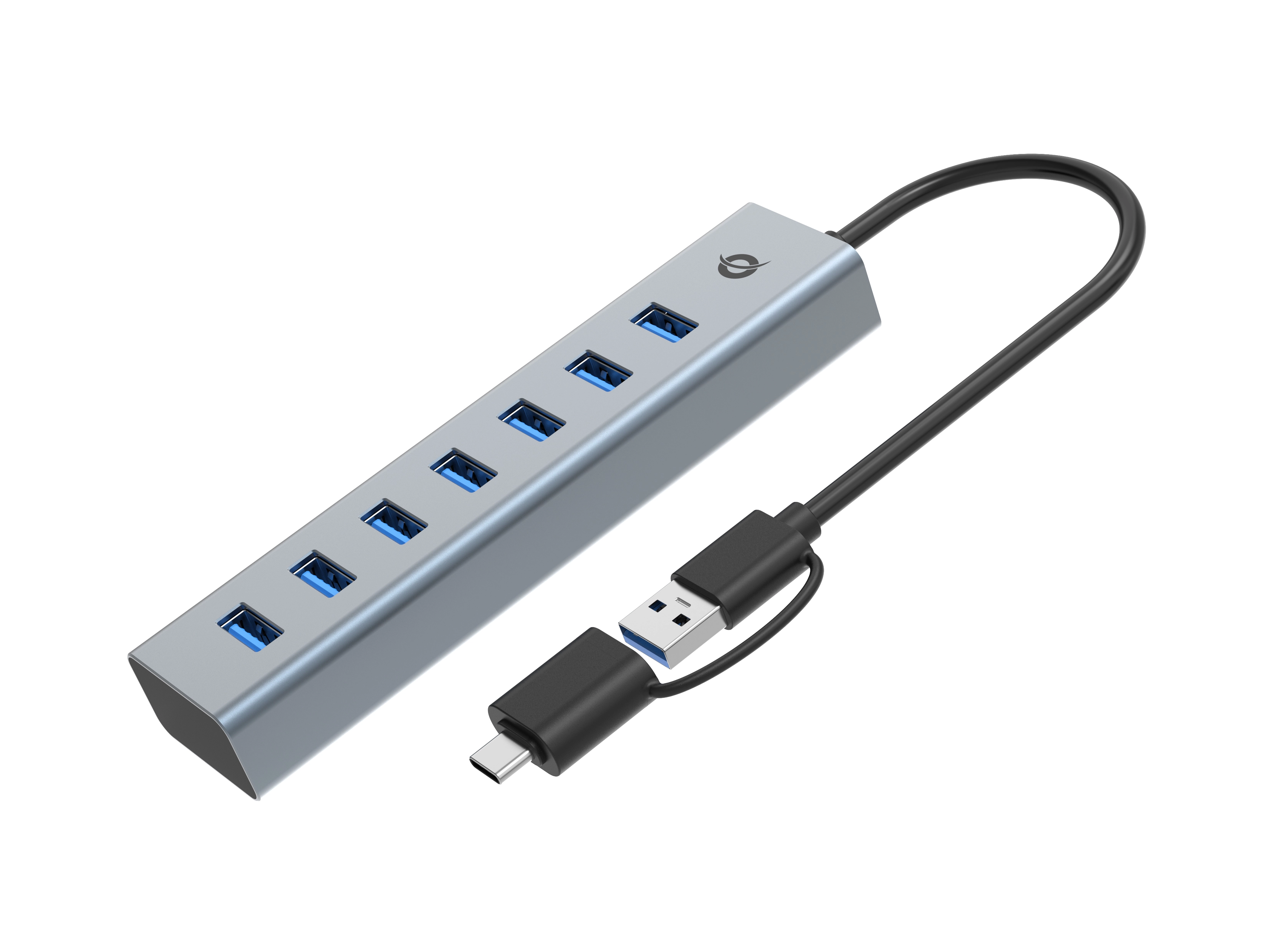 CONCEPTRONIC 7-Port Hub USB-A3.0/-C Adap