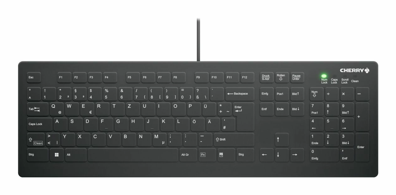Contour Design Active Key AK-C8112 tastatūra Medicīnisks USB QWERTZ Vācu Melns