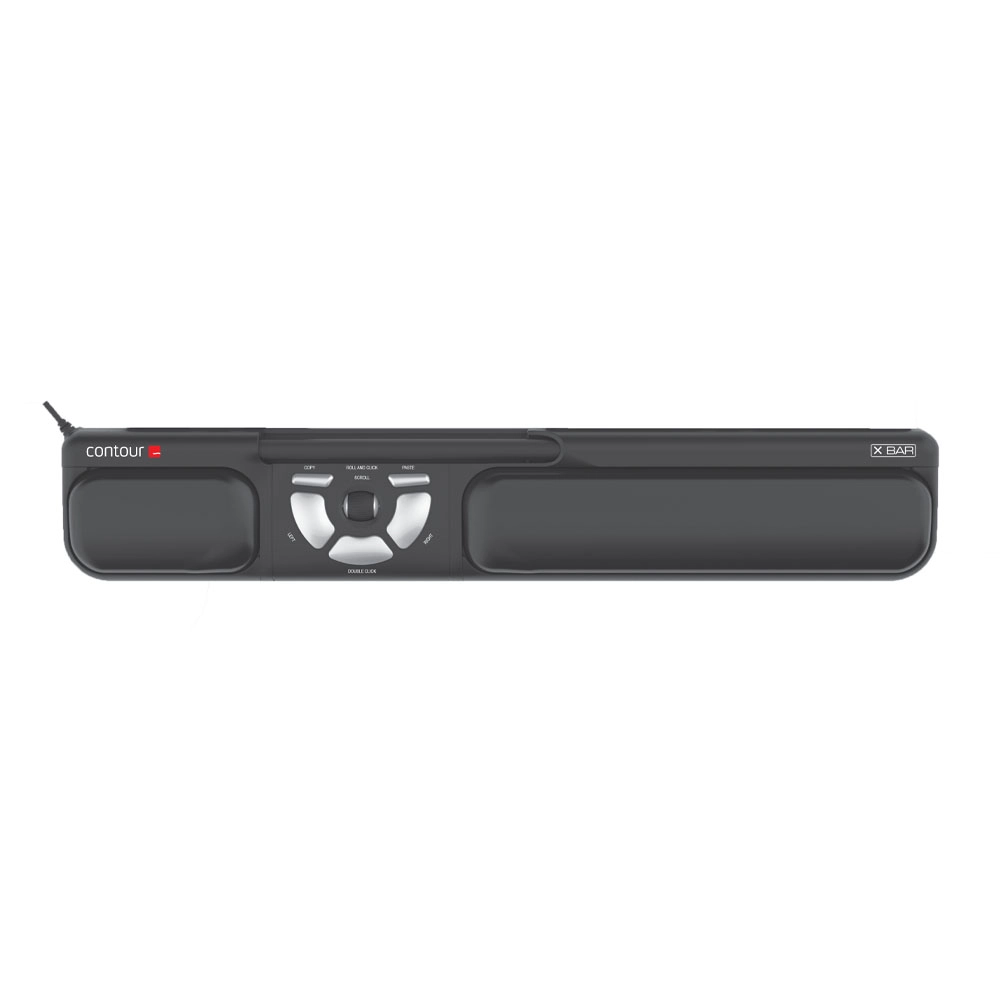 Contour X-Bar vadu ergonomiska centrēta pele, melna mazumtirdzniecība
