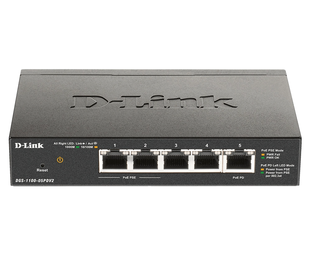D-Link 5-Port Gigabit PoE Smart Managed