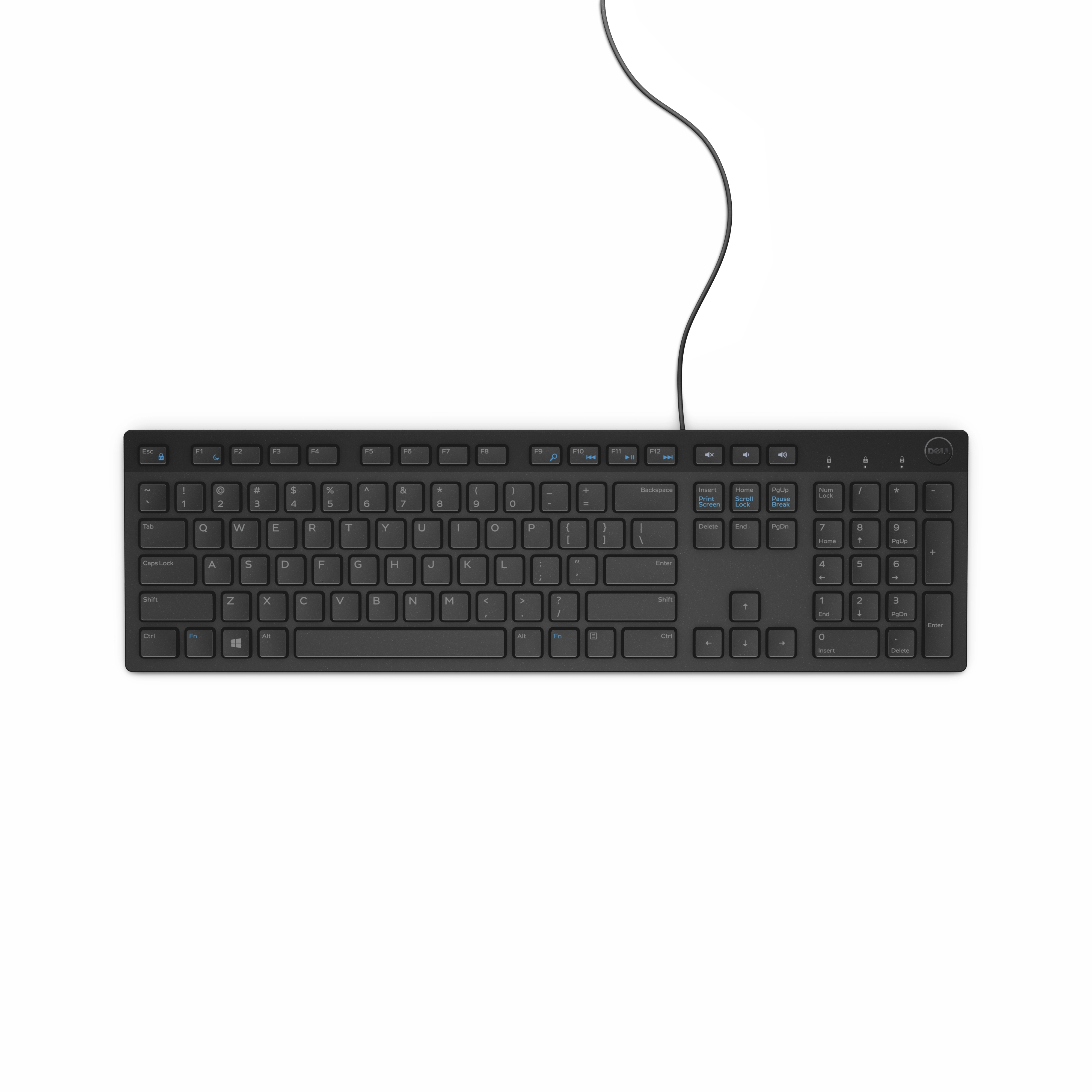 DELL KB216 tastatūra Mājas USB QWERTZ Vācu Melns