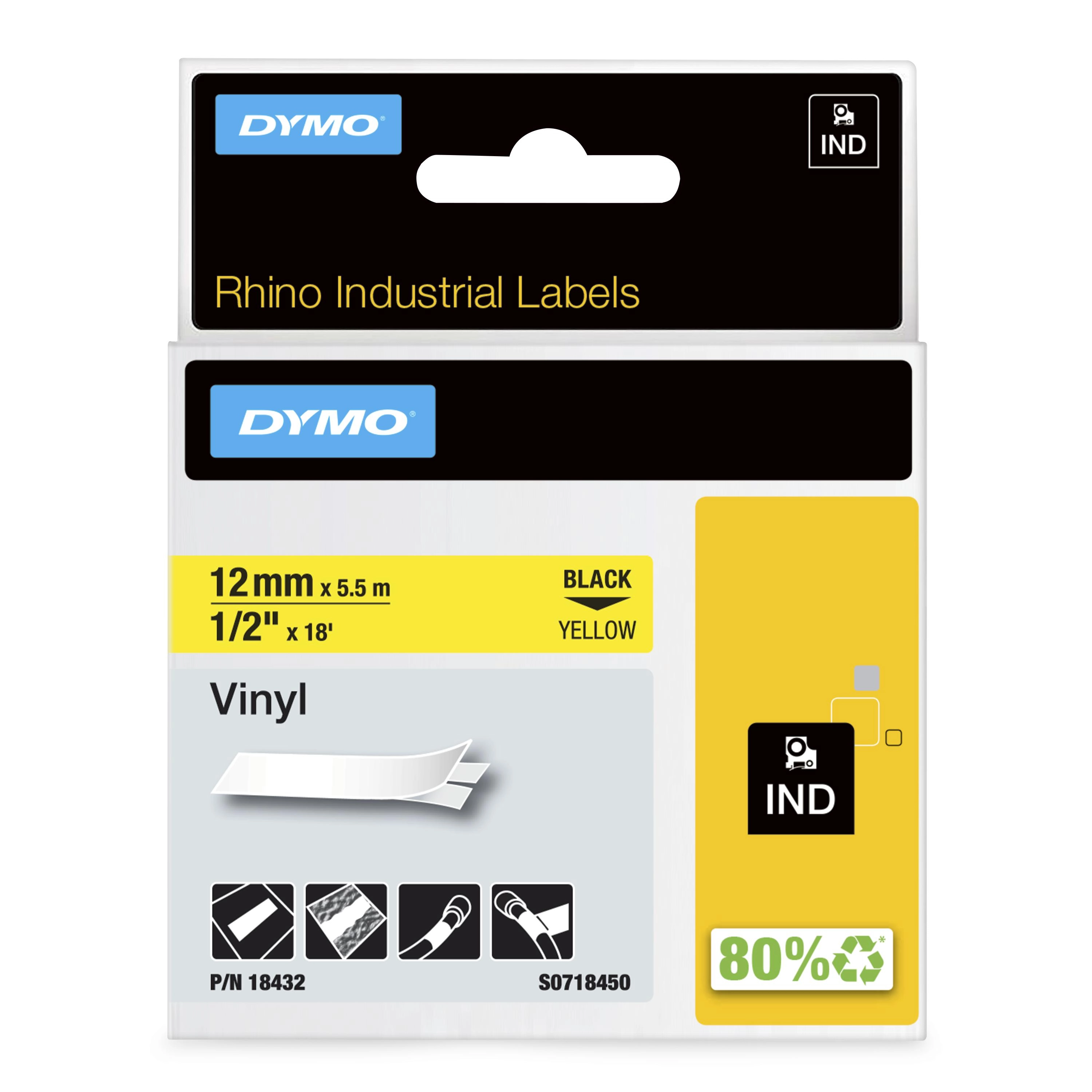 DYMO Rhino Industrial Vinyl Labels 12