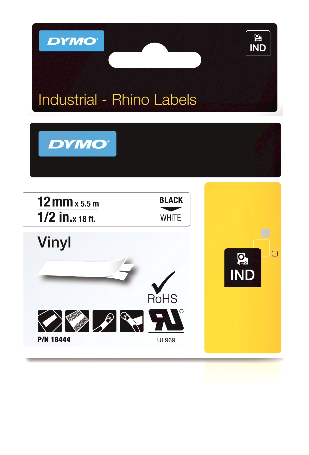 DYMO Rhino Industrial Vinyl Labels 12