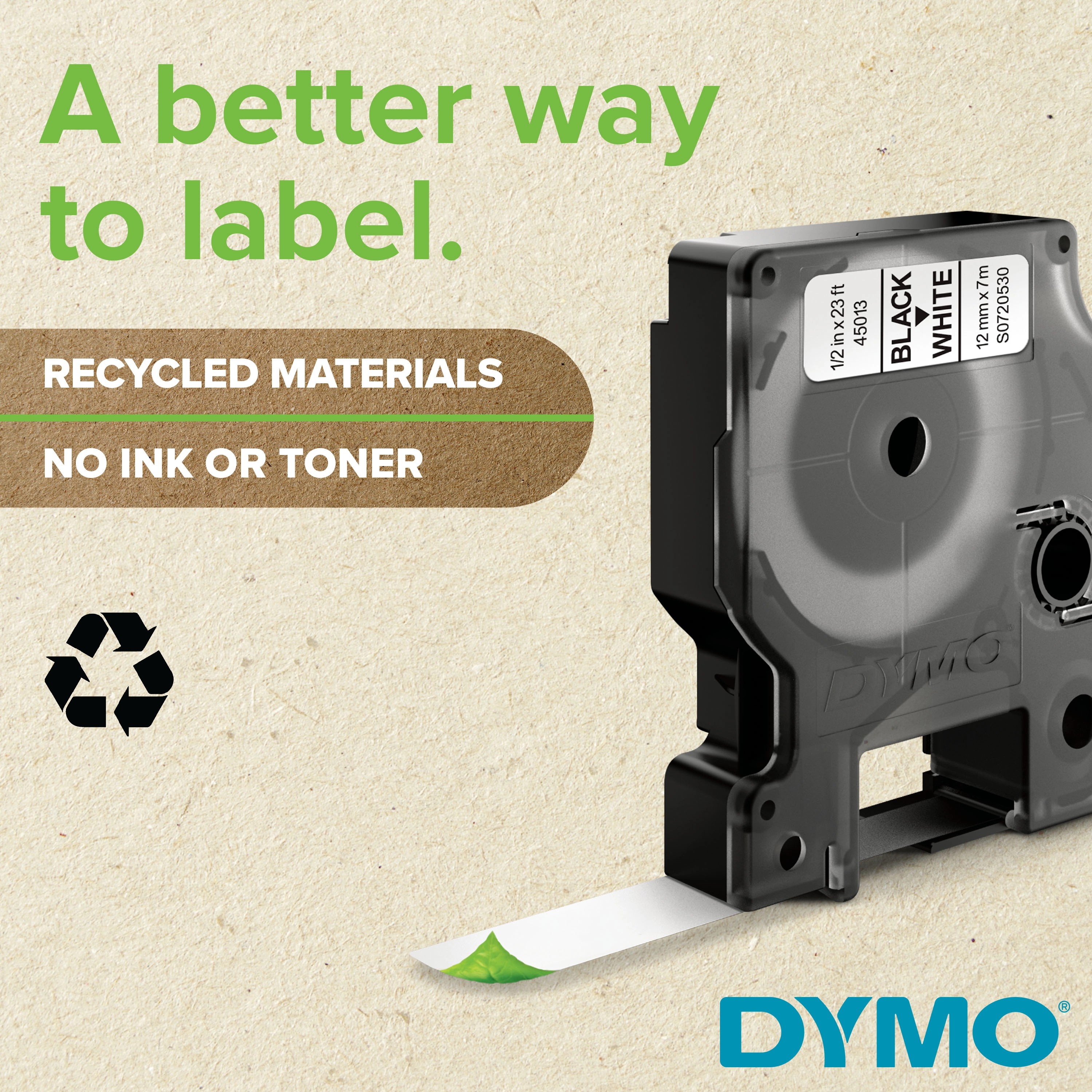 DYMO Authentic D1 Labels  Black Print