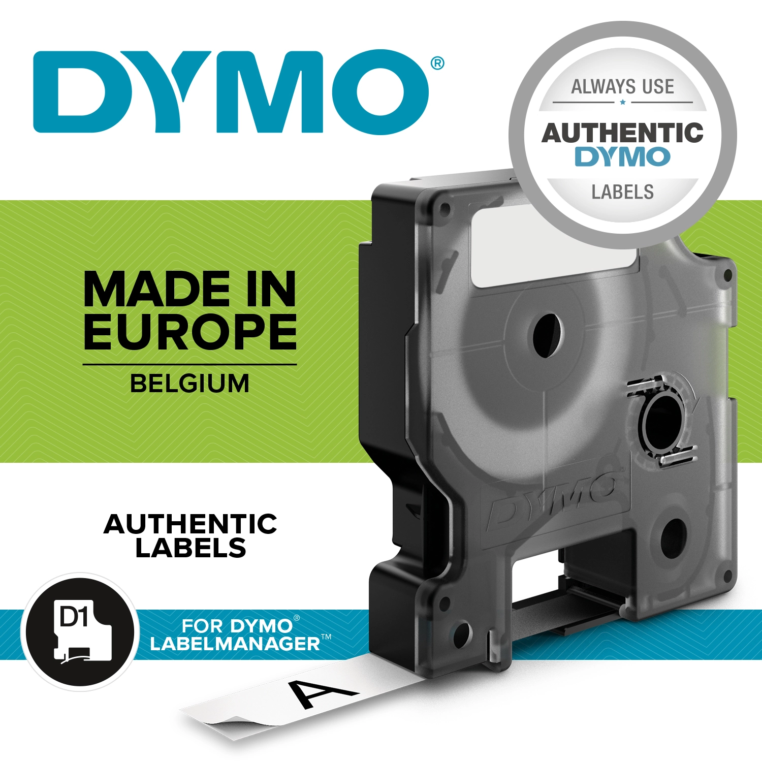 DYMO Authentic D1 Labels Black Print