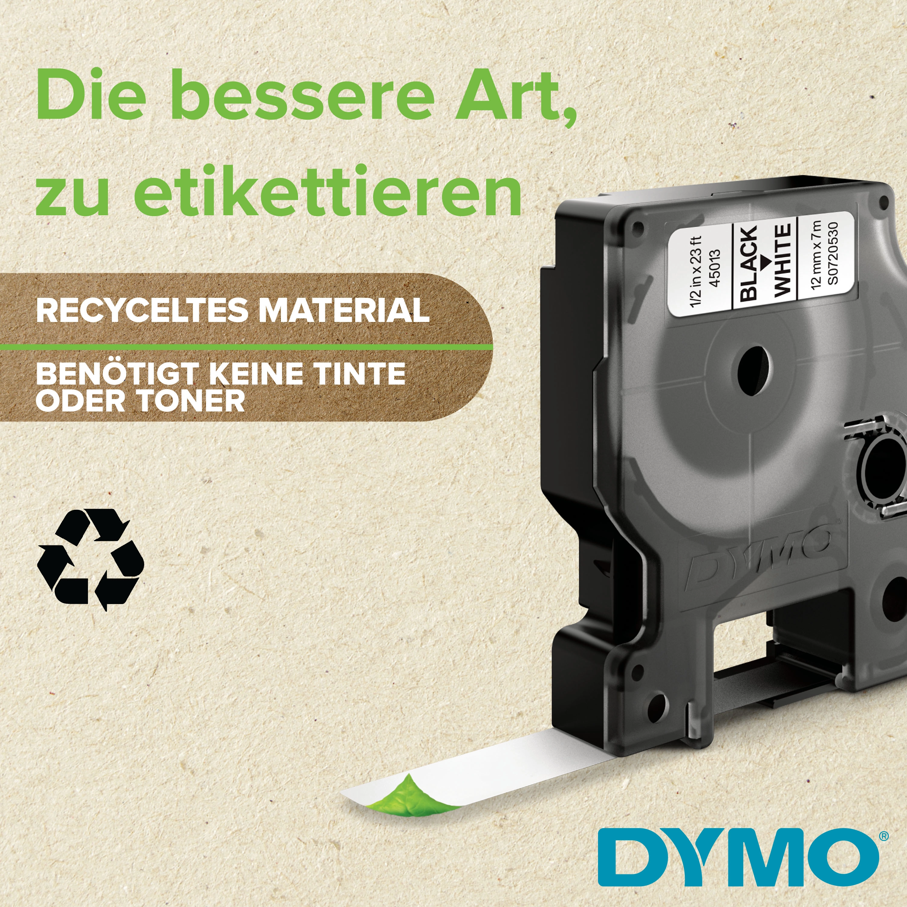 DYMO Authentic D1 Labels  White Print