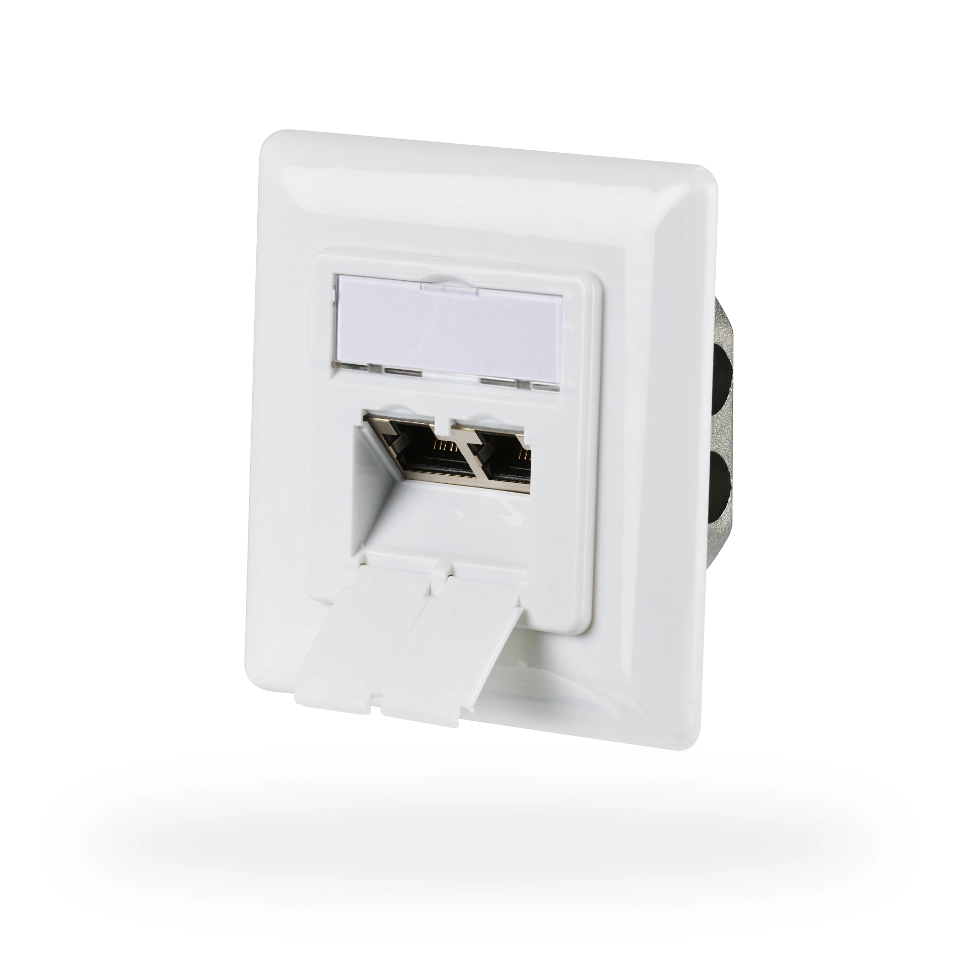 EFB network socket CAT6a flush-mounted 2-way