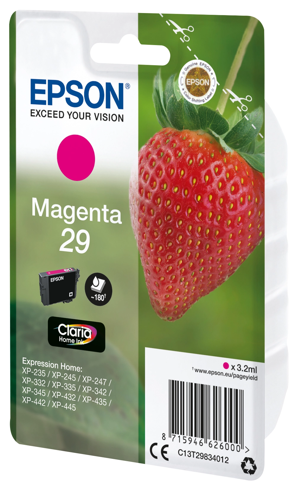 Epson Strawberry Singlepack Magenta 29 Claria