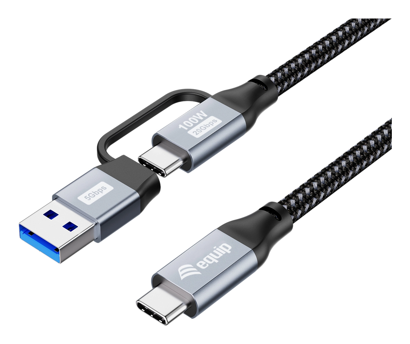 Equip Kabel USB-C3.2-C/A Gen2x2 PD100W