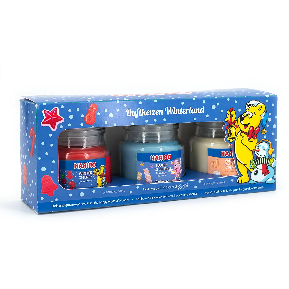 CANDLE Duftkerze Haribo Winterland 3er Set