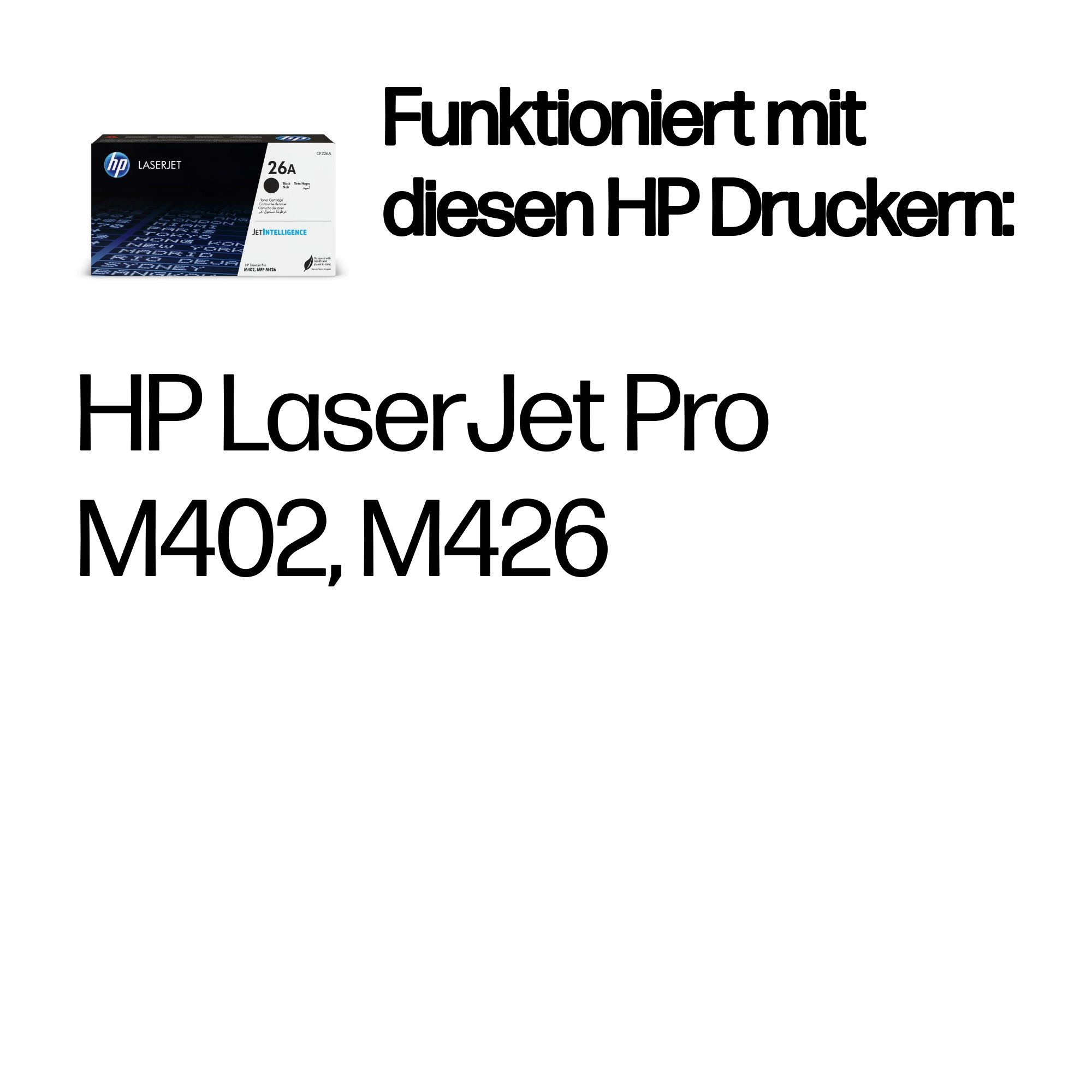 HP 26A Schwarz LaserJet Tonerpatrone 2433616