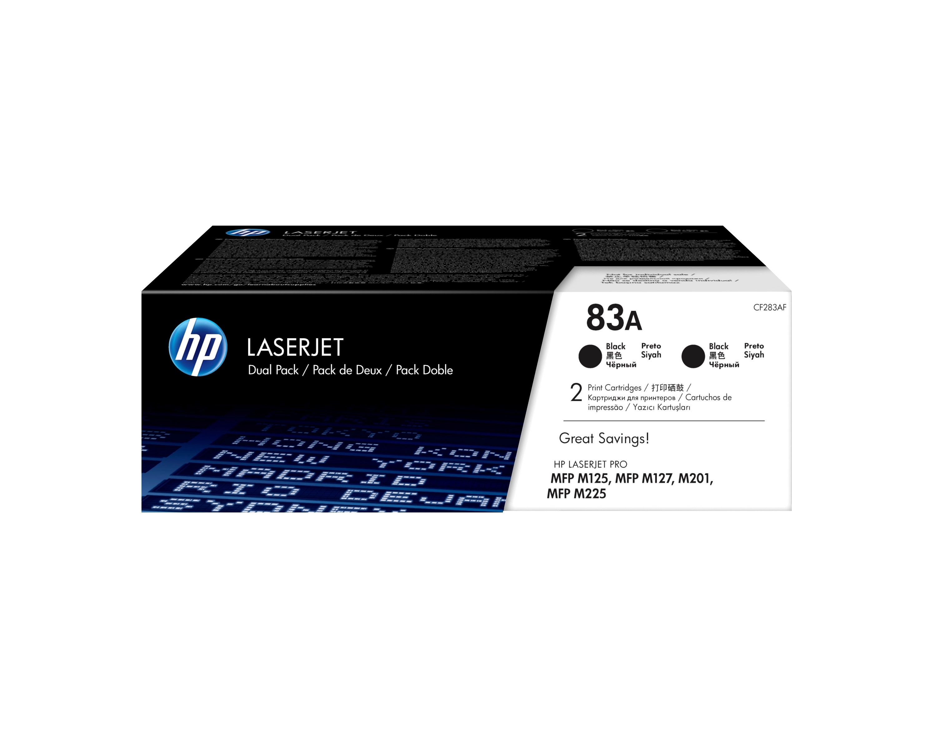 HP 83A 2x Schwarz LaserJet Tonerpatrone