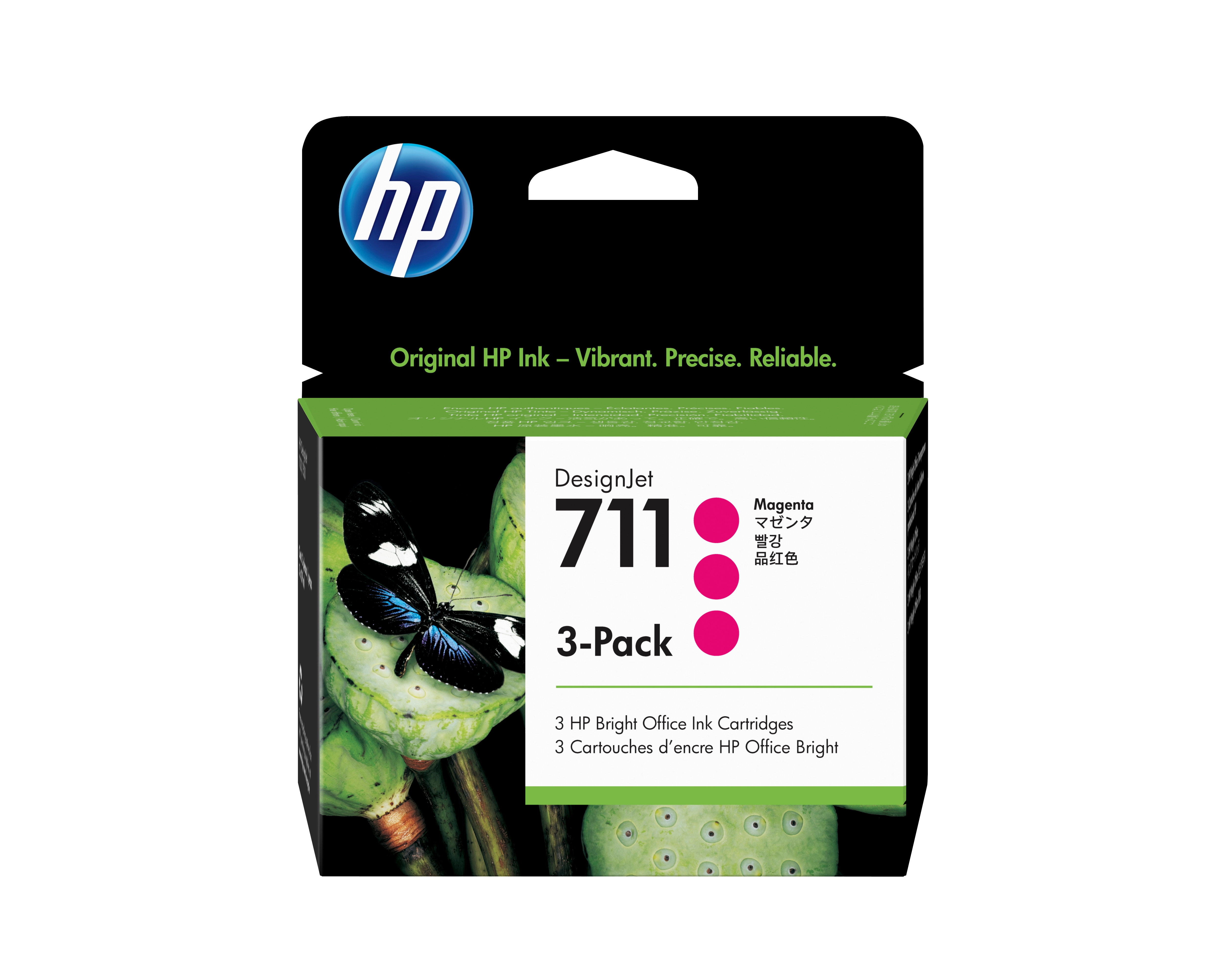 HP 711 3x Magenta Tintenpatrone CZ135A