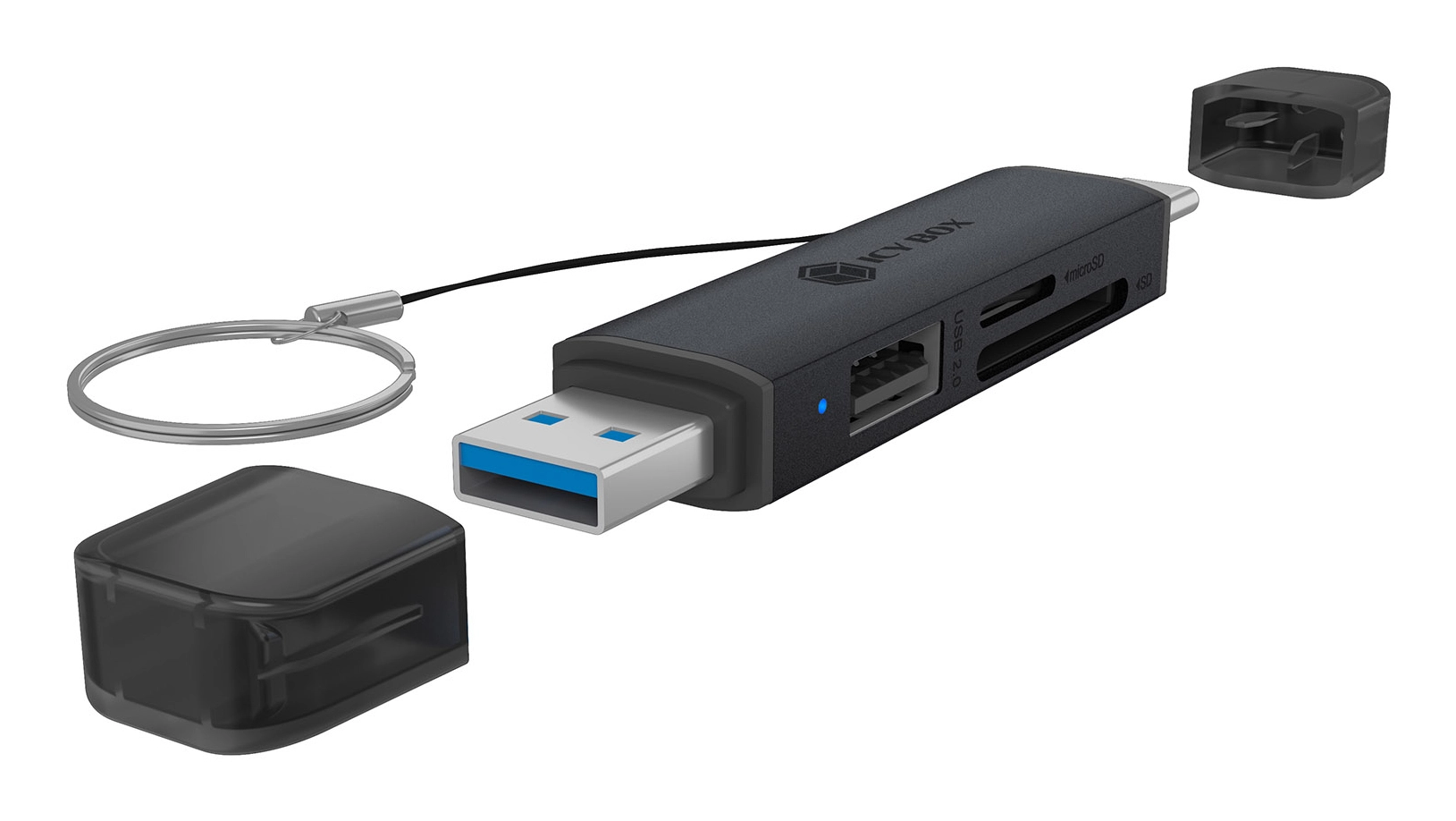ICY BOX 3w1 USB-A/C SD MicroSD