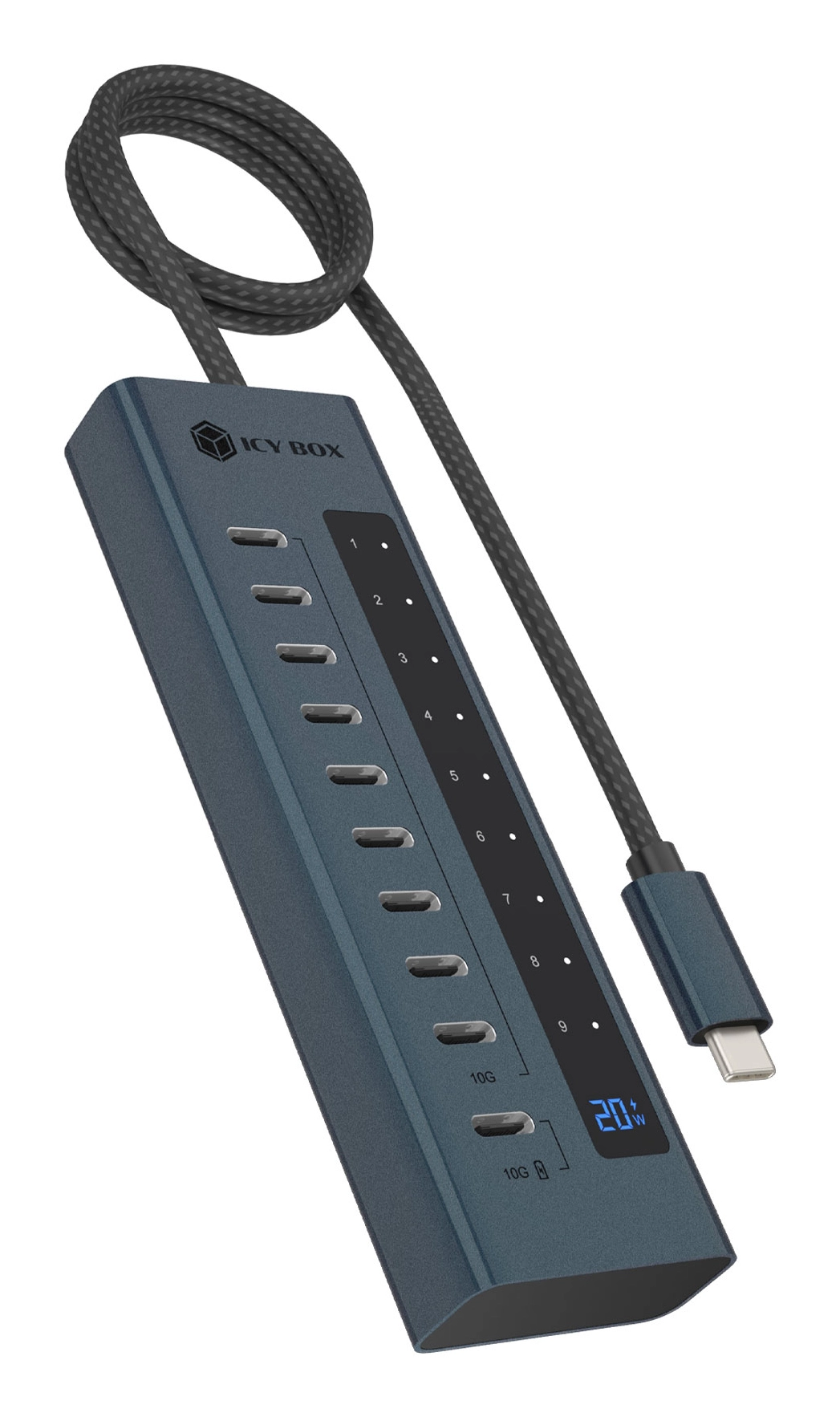 ICY BOX Hub USB-C PD20W 9xUSB-C/1xUSB-C+PD20W