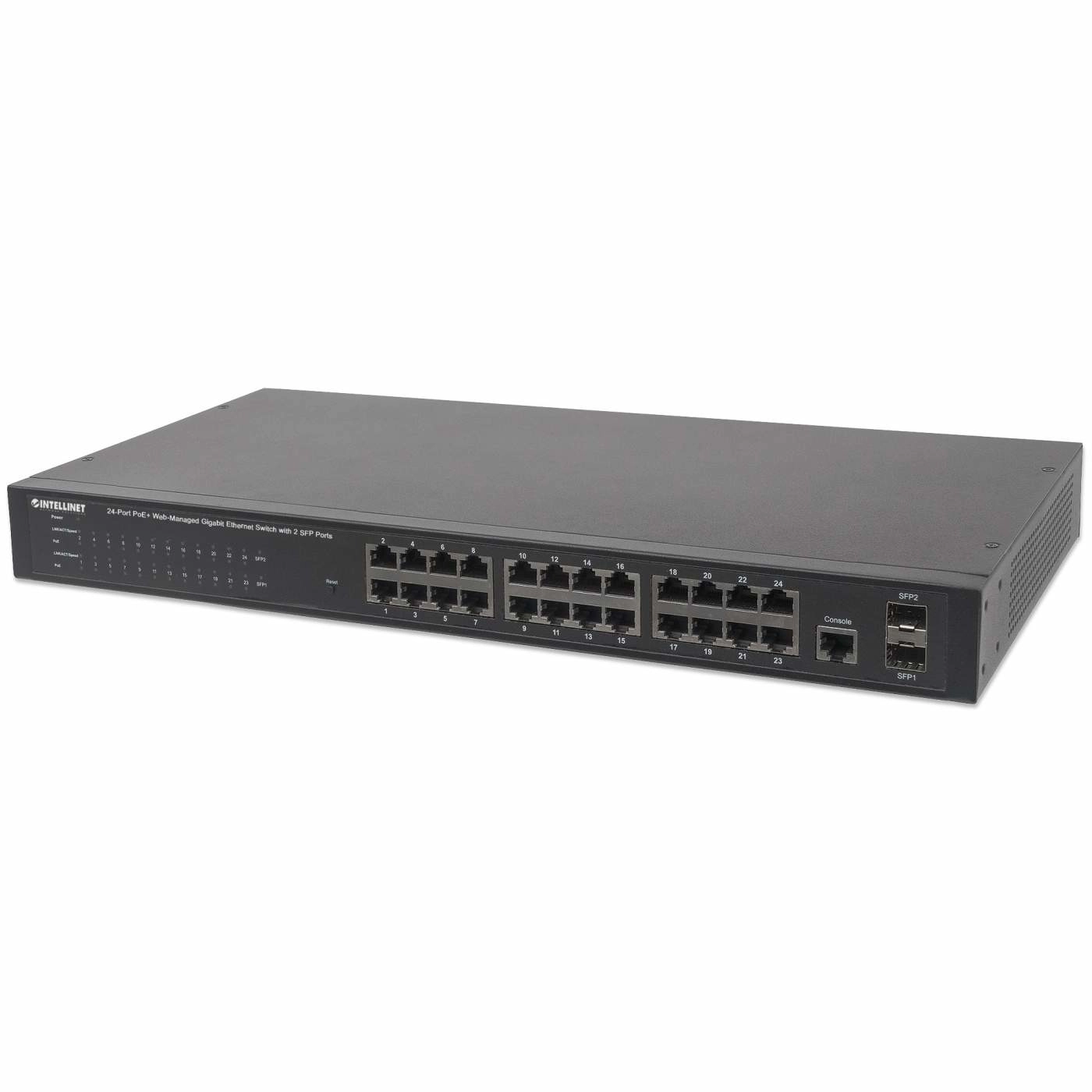 INTELLINET 24-Port PoE Gigabit Switch Web-Managed