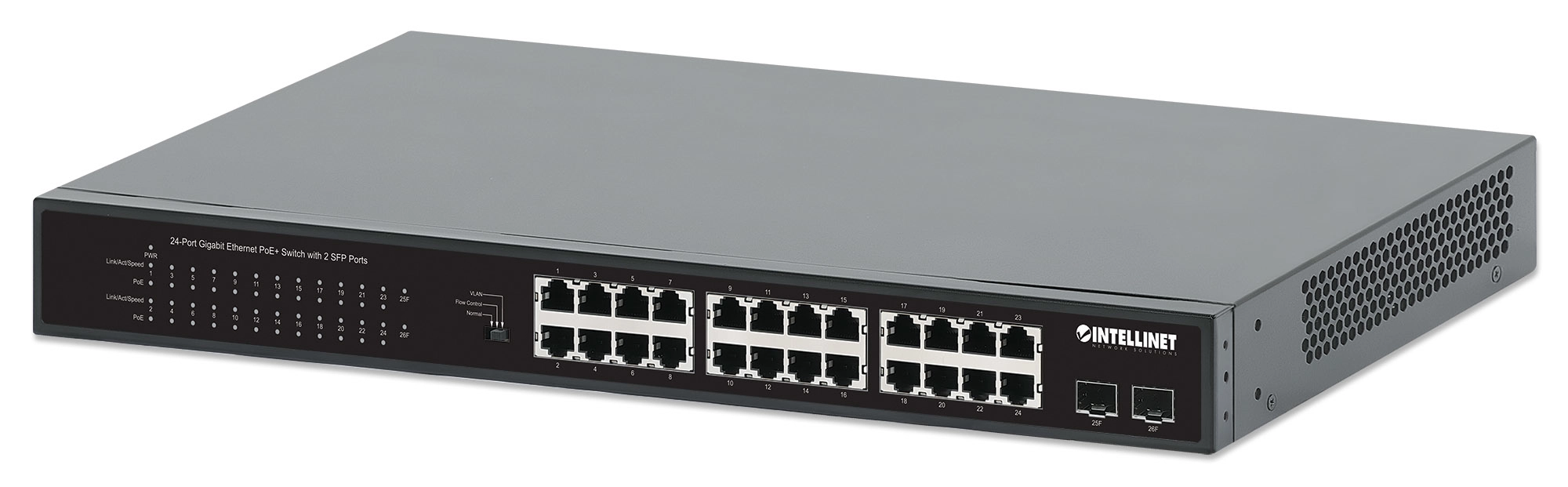 Intellinet 24-Port Gigabit Ethernet PoE+ Switch