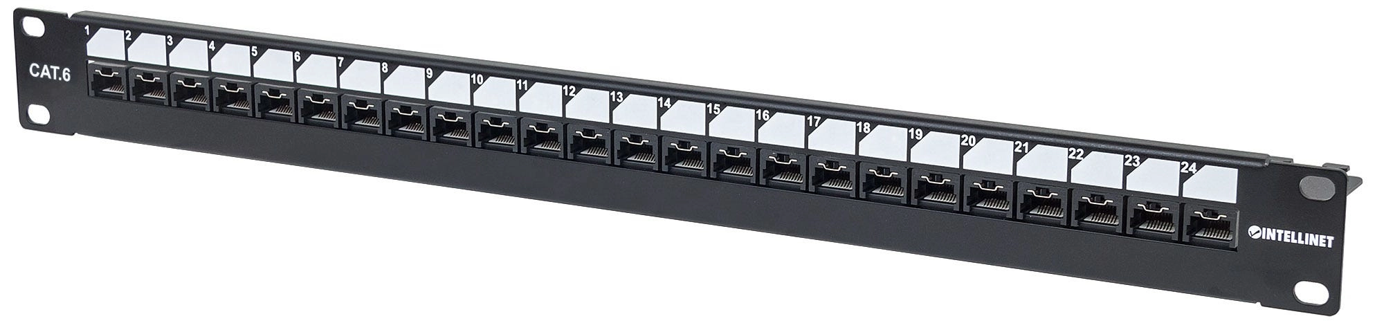 INTELLINET Abschließbares 24Port 19" Cat6 Patchpanel