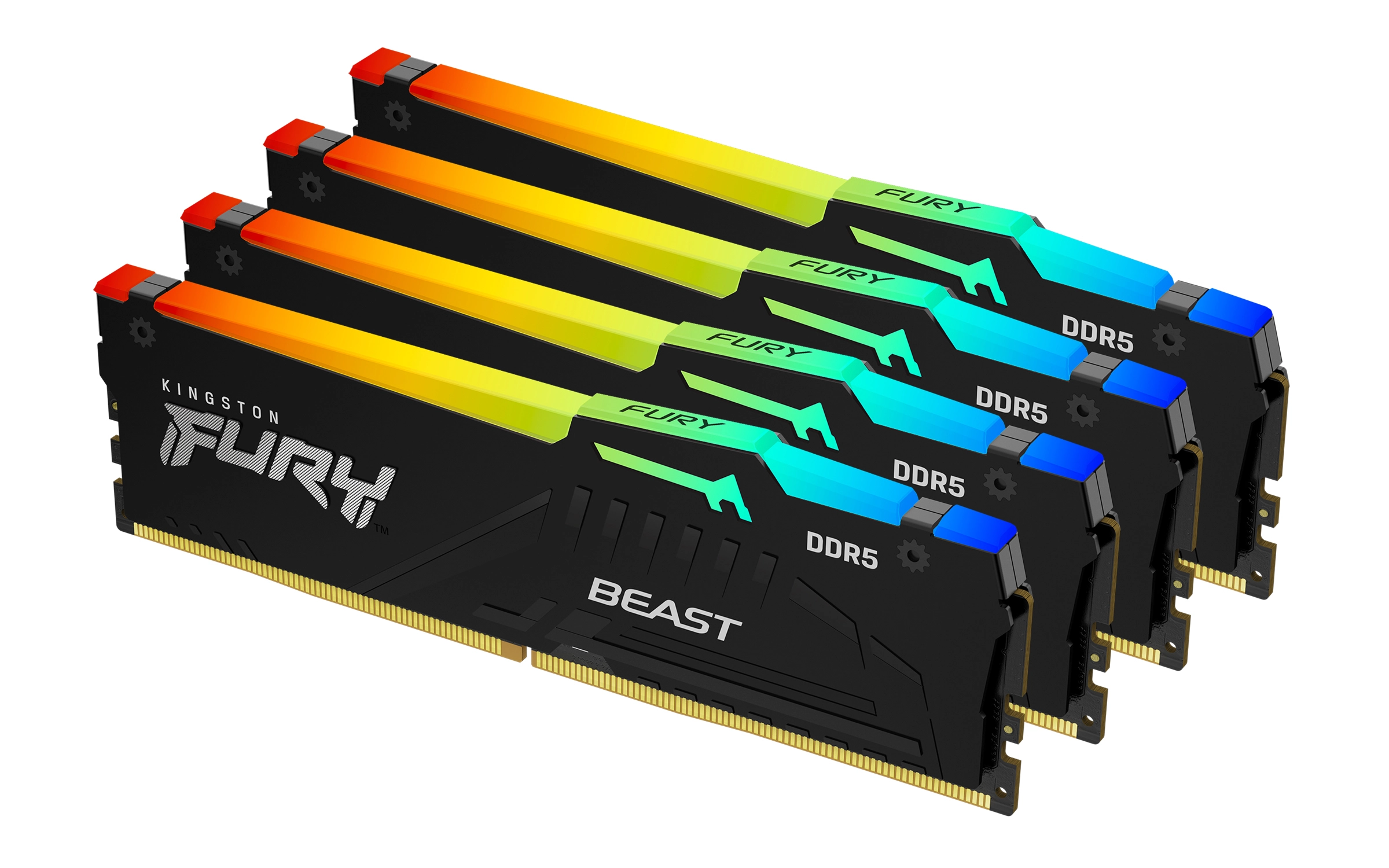 Fury Beast RGB Black 4x32GB DDR5 5200MHZ DIMM KF552C40BBAK4-128