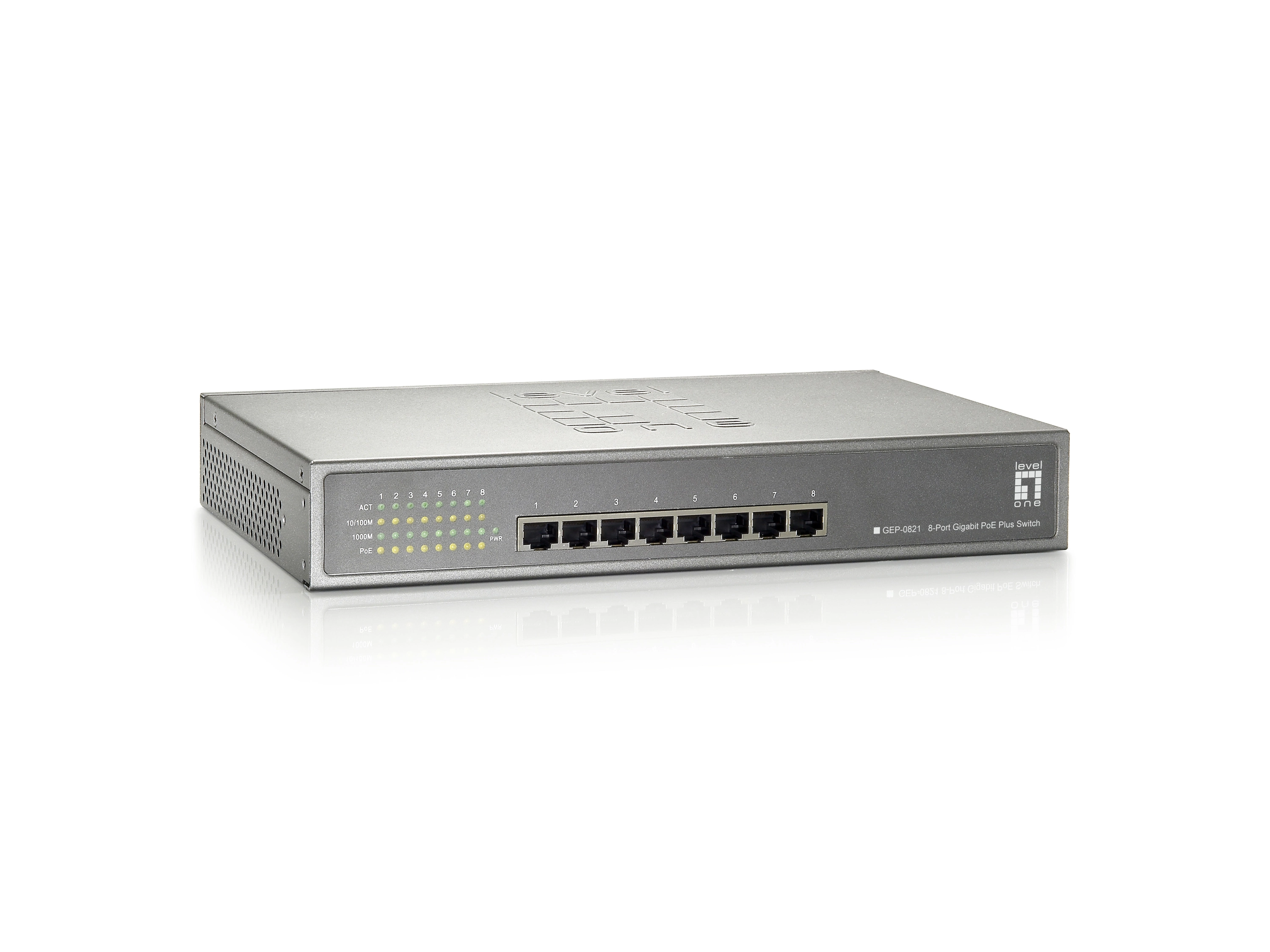 LevelOne 8-Port Gigabit PoE Switch  802