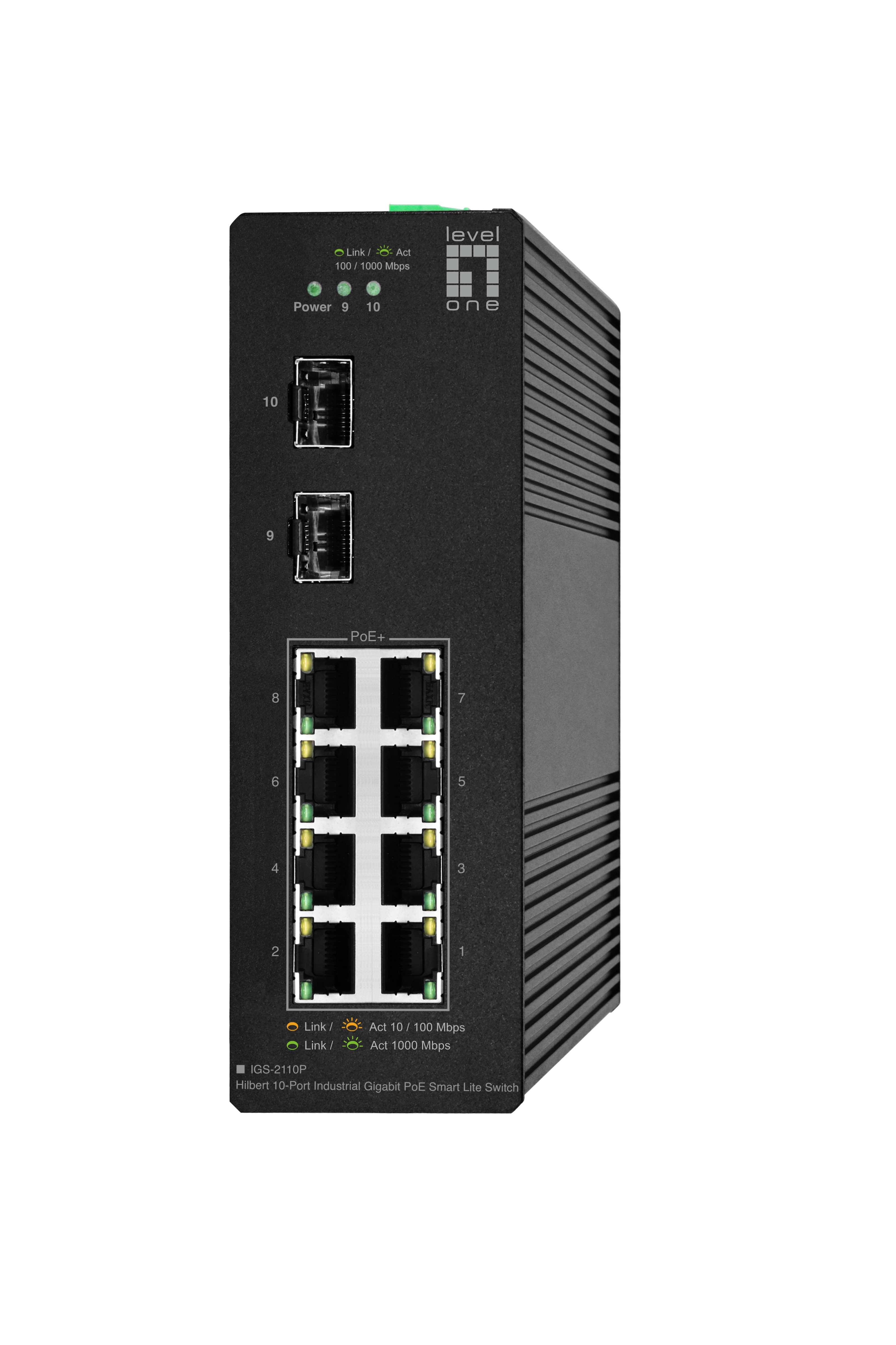 LevelOne Hilbert 10-Port Industrial Gigabit PoE