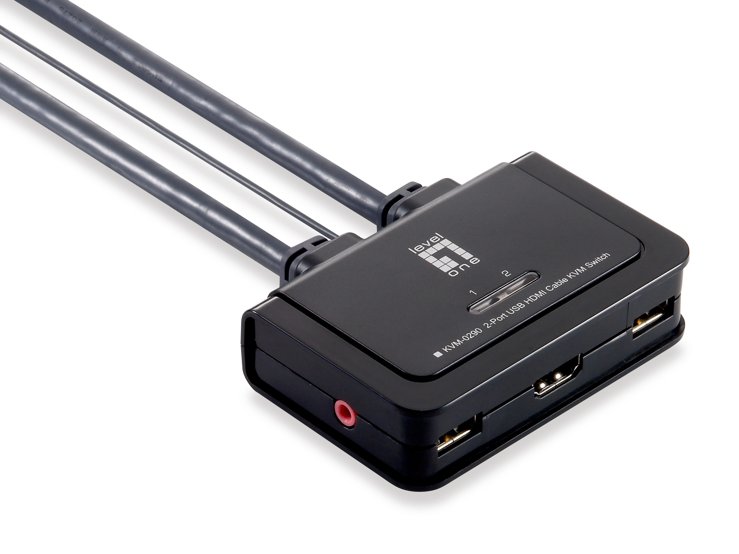LevelOne 2-Port USB HDMI Cable KVM