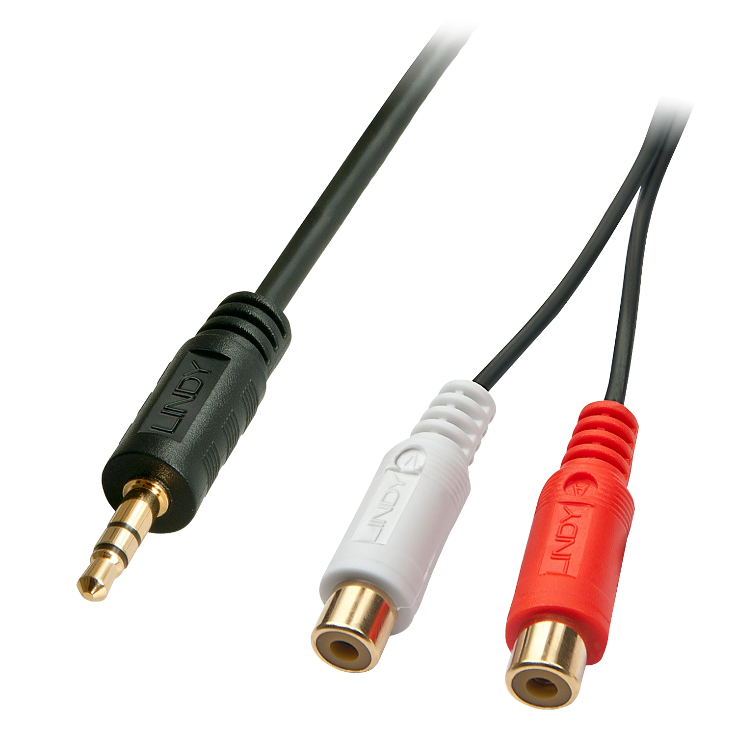 LINDY Audiokabel Stereo 3.5mm/2xRCA M/F