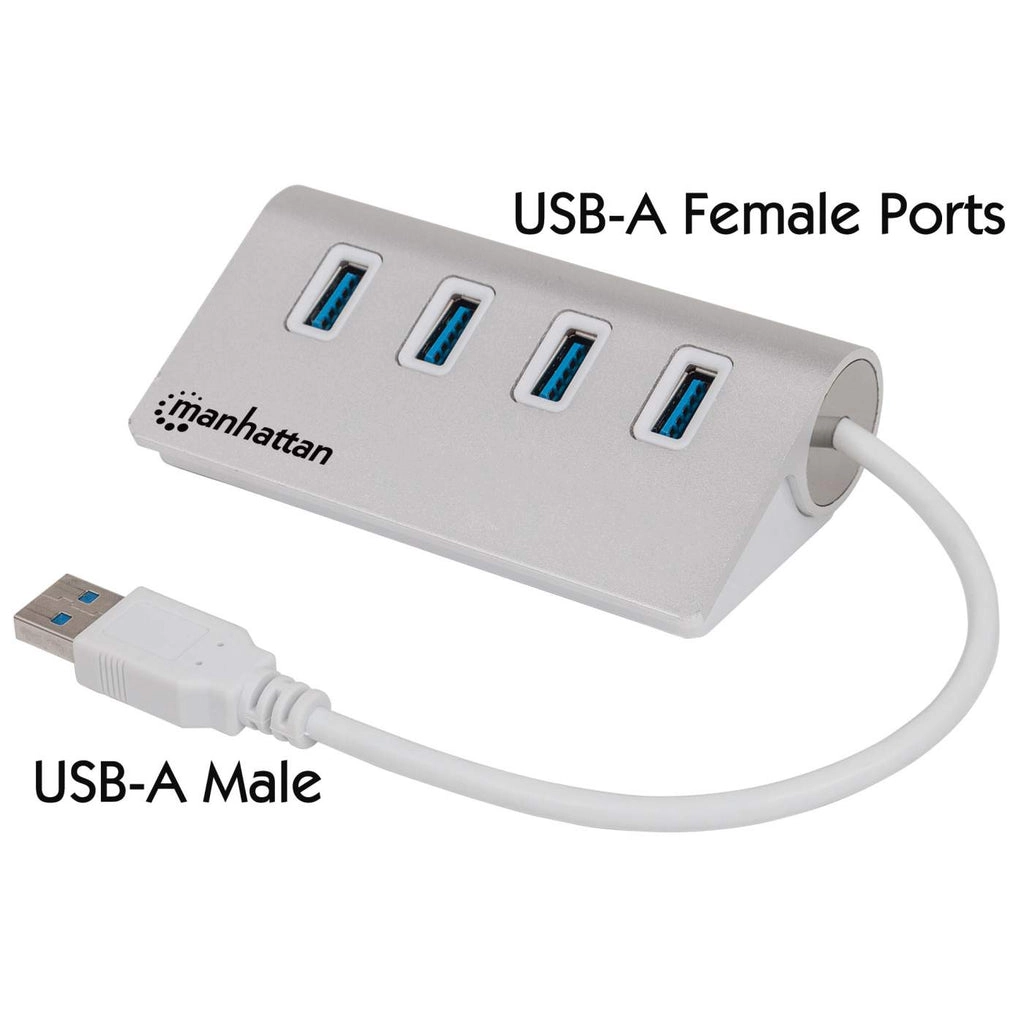 MANHATTAN Hub 4-Port 4xUSB3.0 Alu