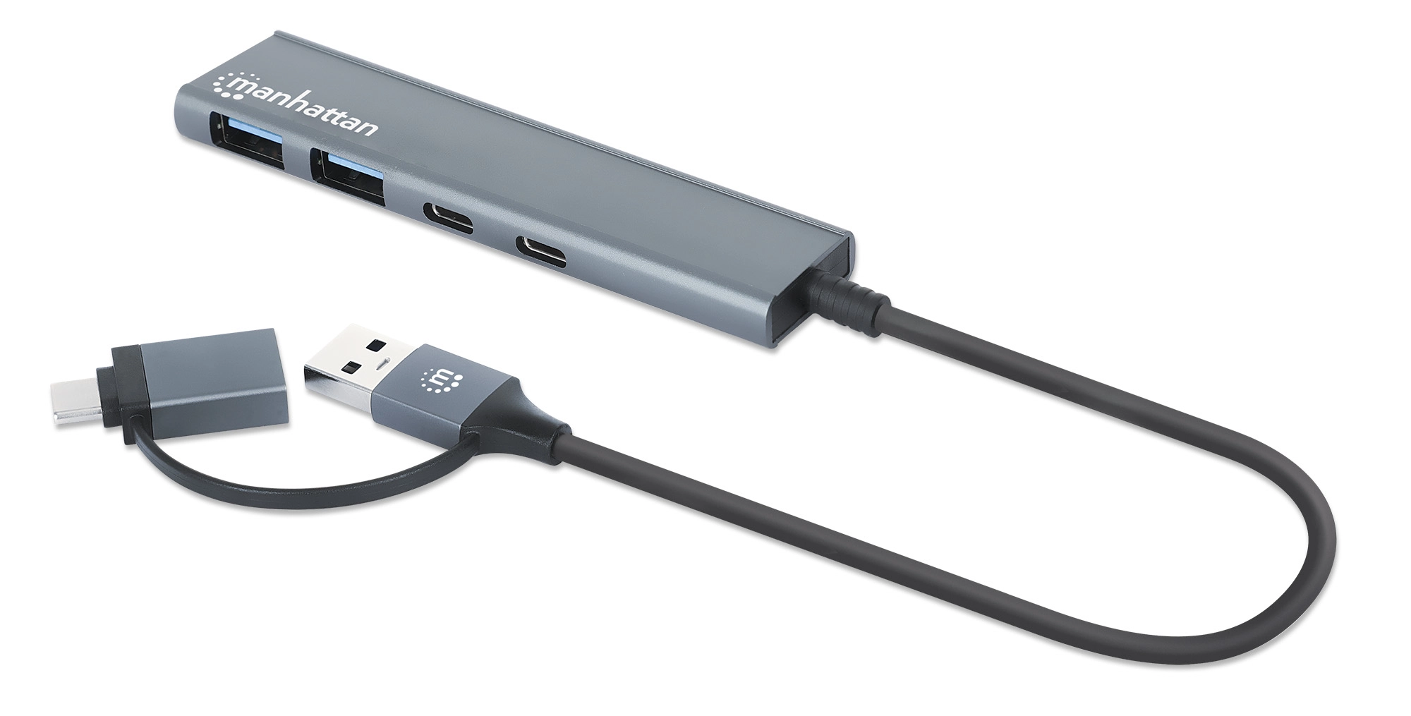 Manhattan USB-C  USB-A Combo Dock/Hub  Ports