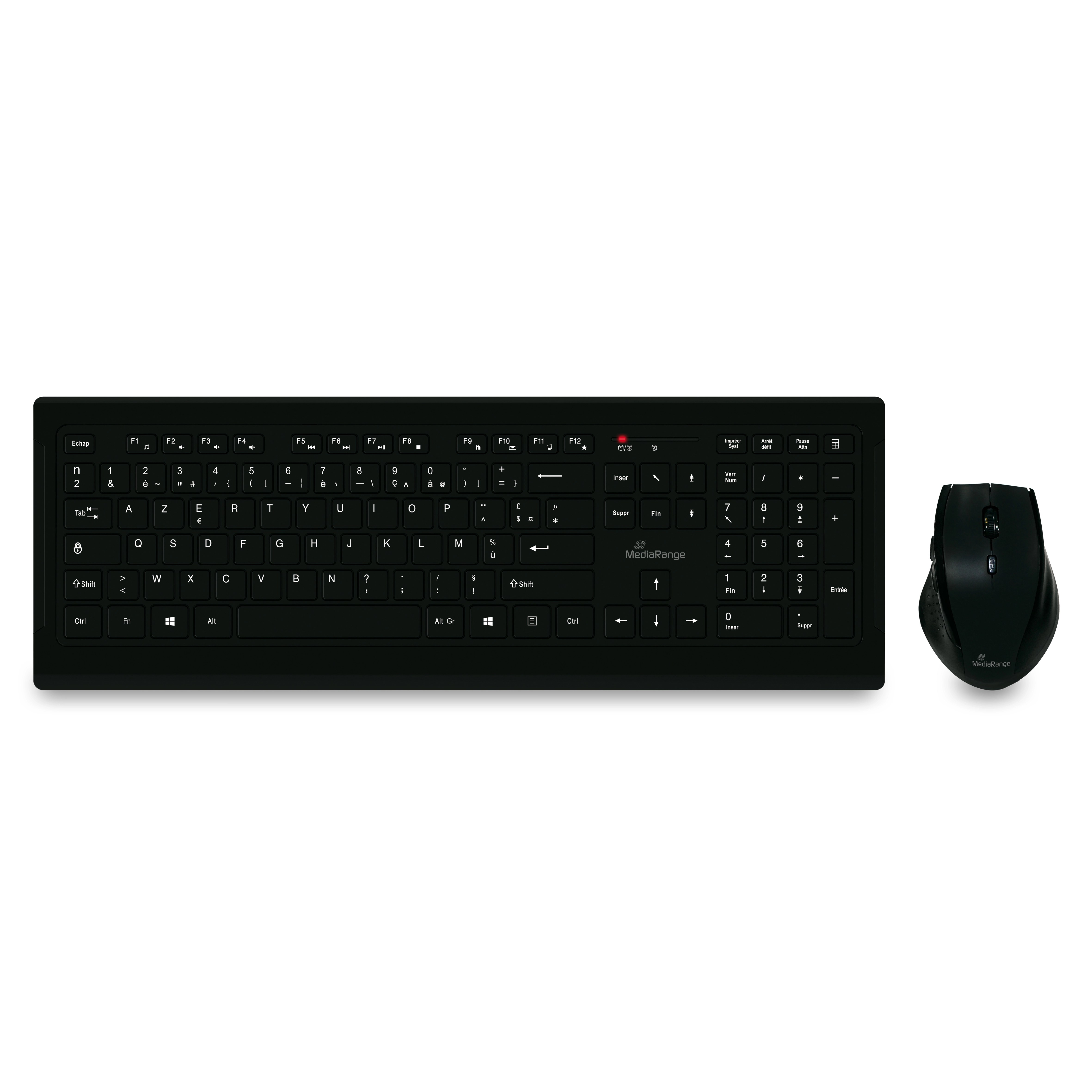 MediaRange tastatūras komplekts + optis. 5 pogu bezvadu pele (FR) sw