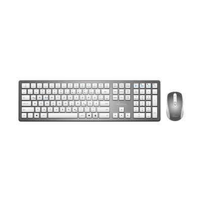 MediaRange bezvadu tastatūra un optis. Bezvadu peles komplekts QWERTZ sudraba krāsā