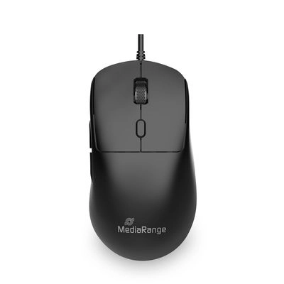 MediaRange pele 6 pogas ar vadu. USB-C 800-2400 dpi melns