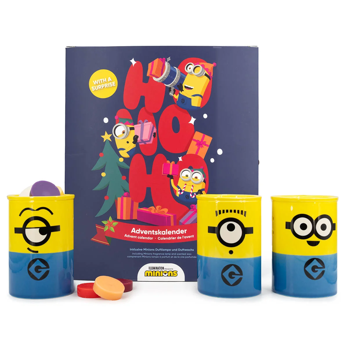 Minions Advent calendar with tea light