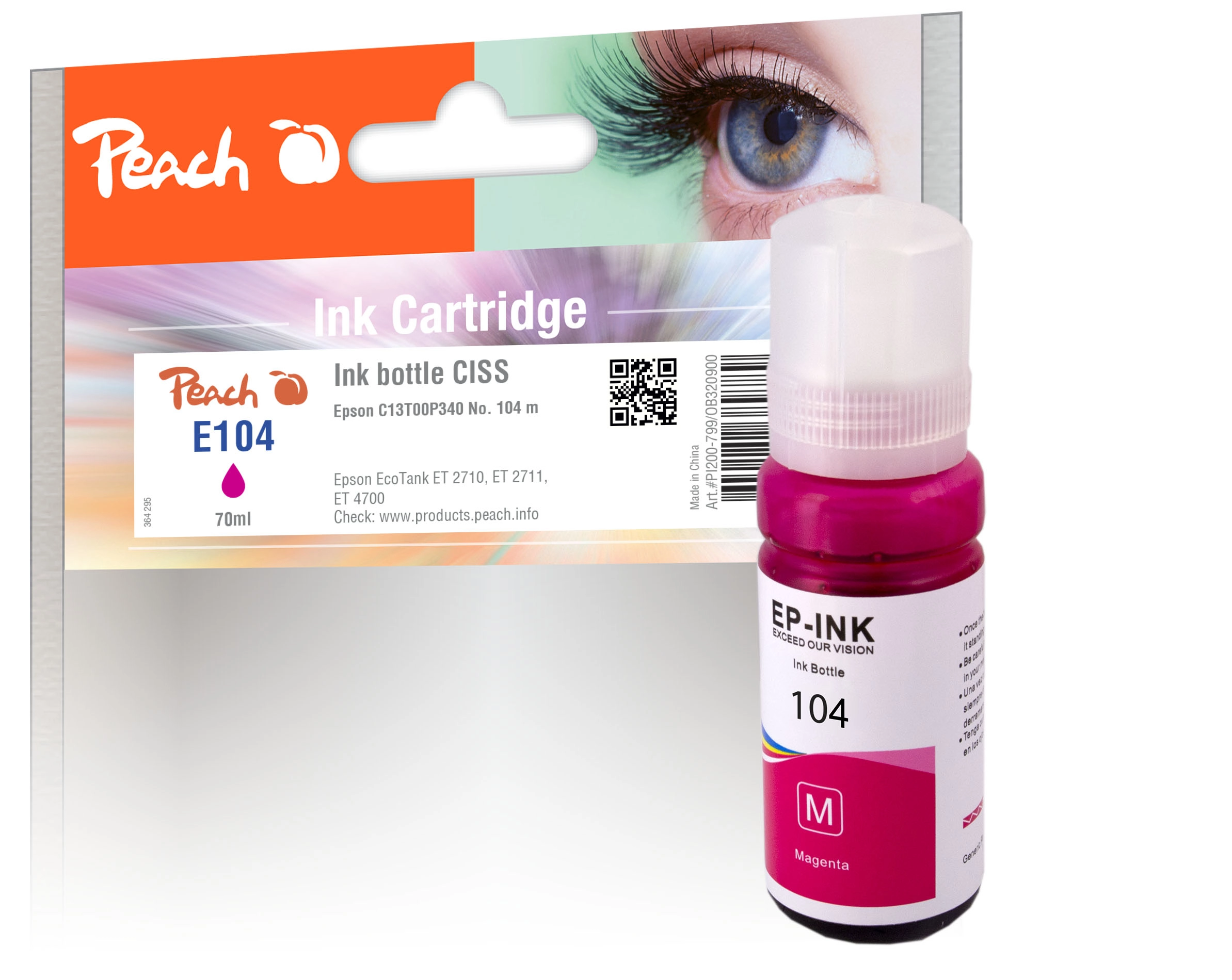 Peach Patrone Epson CISS 104 magenta