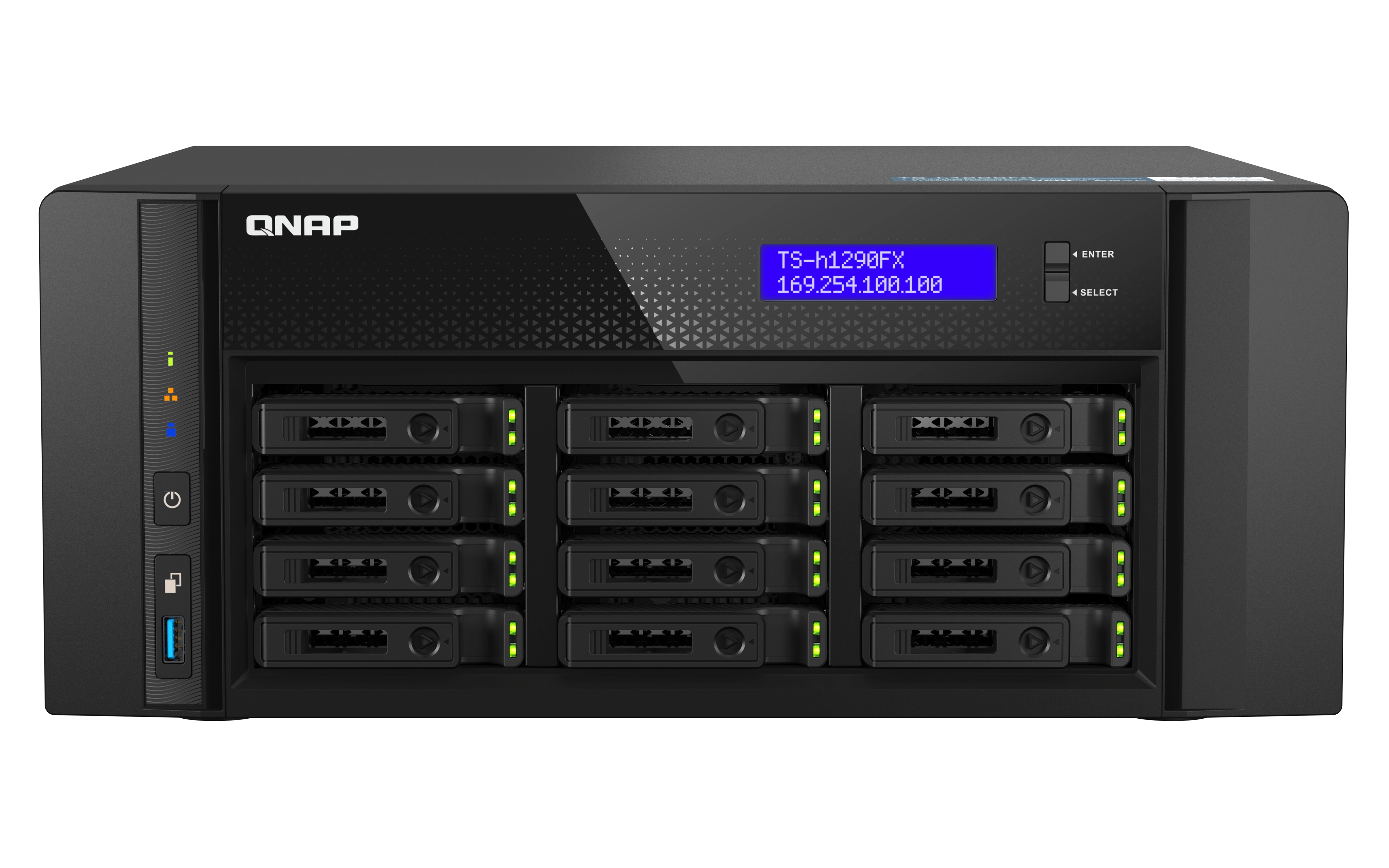 QNAP TS-h1290FX-7302P-128G 12 Bay U.2