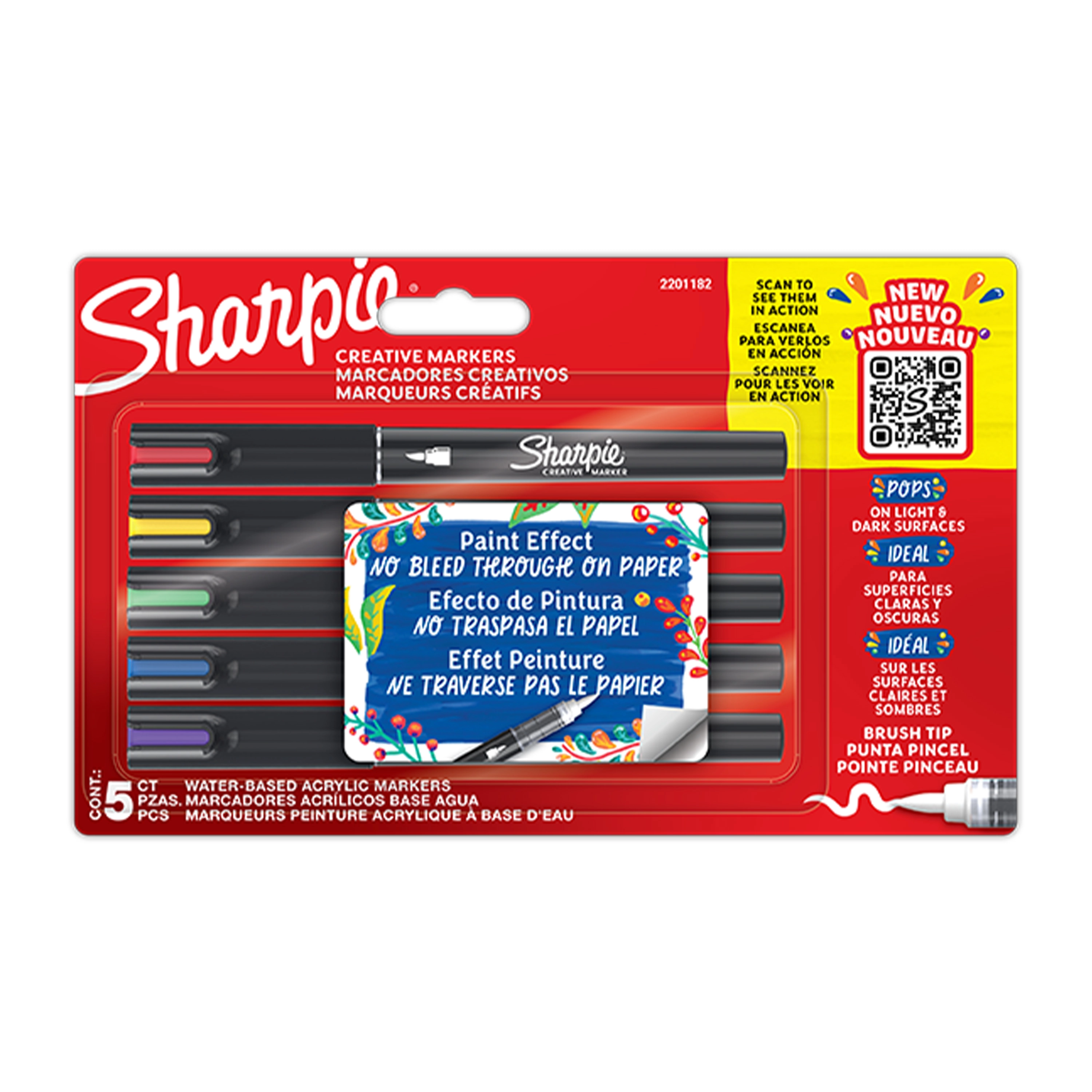 Sharpie creative marker brush tip acrylic