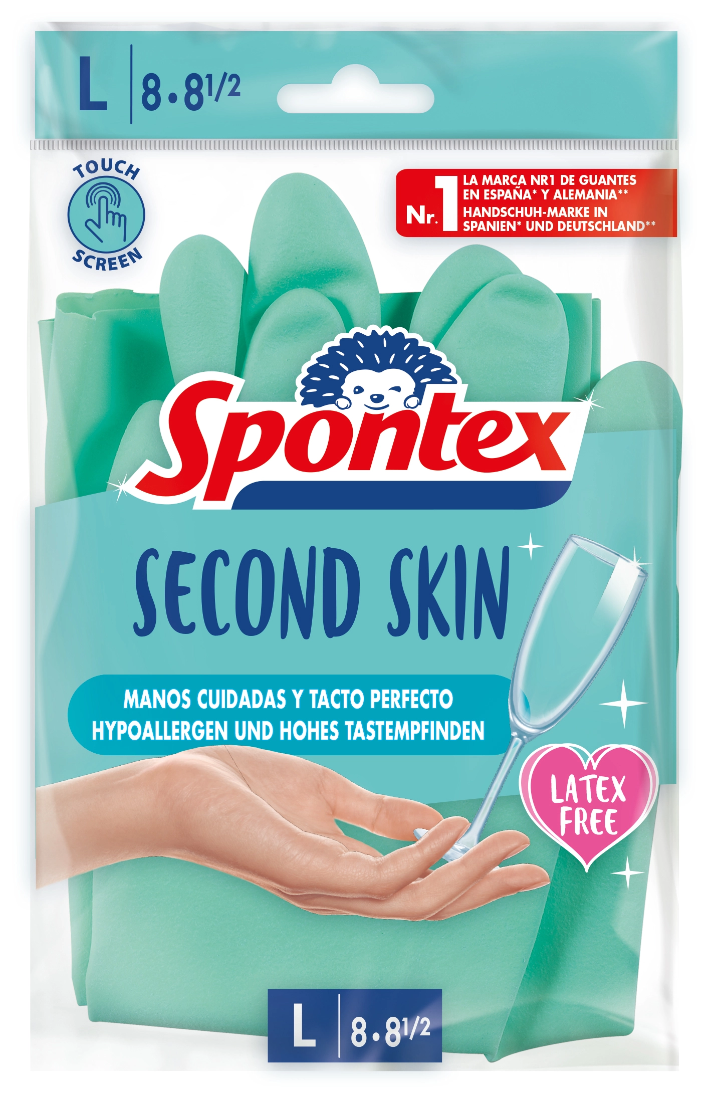 Spontex household gloves latex-free multi-use 8-8